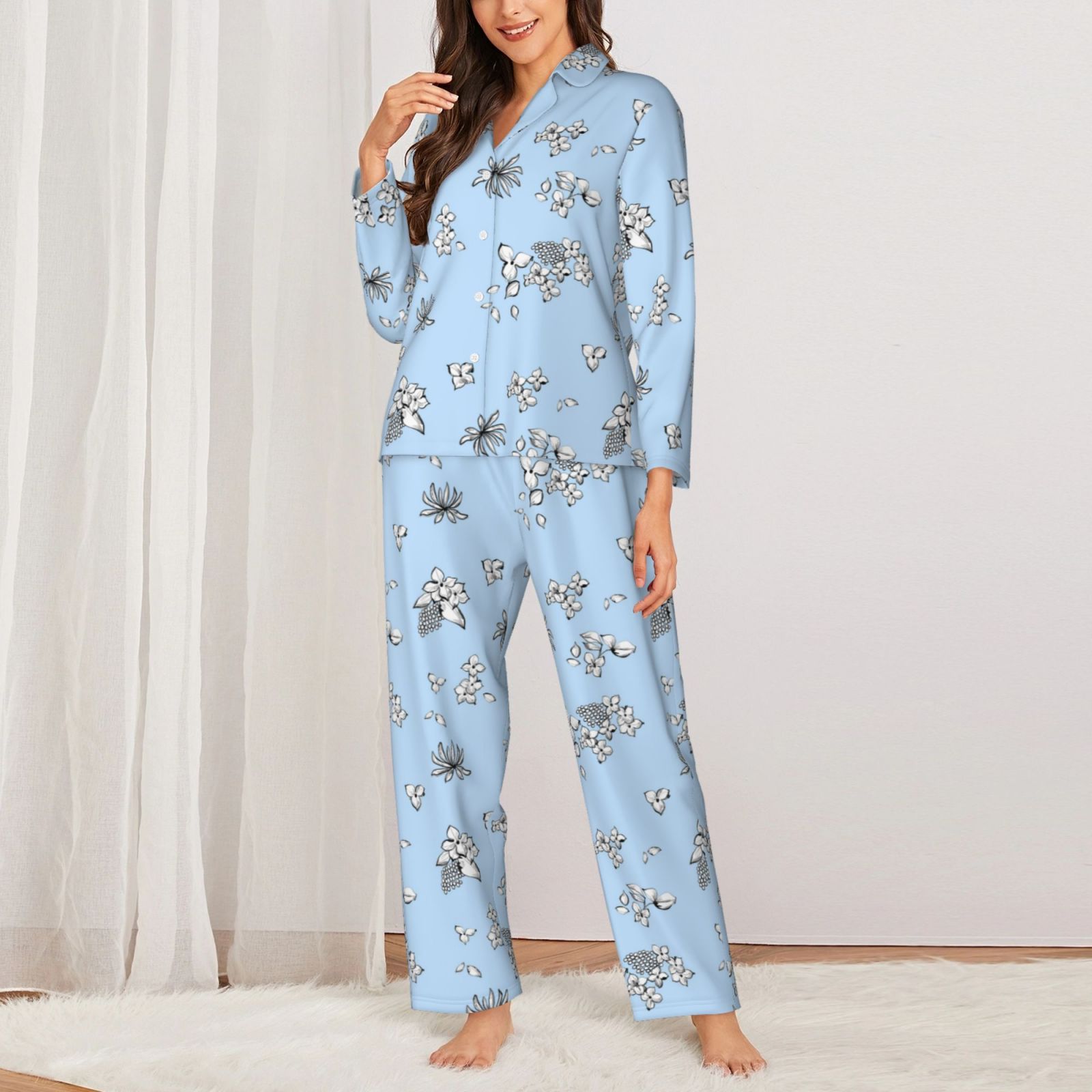 Women's Long-Sleeved Pajama Set