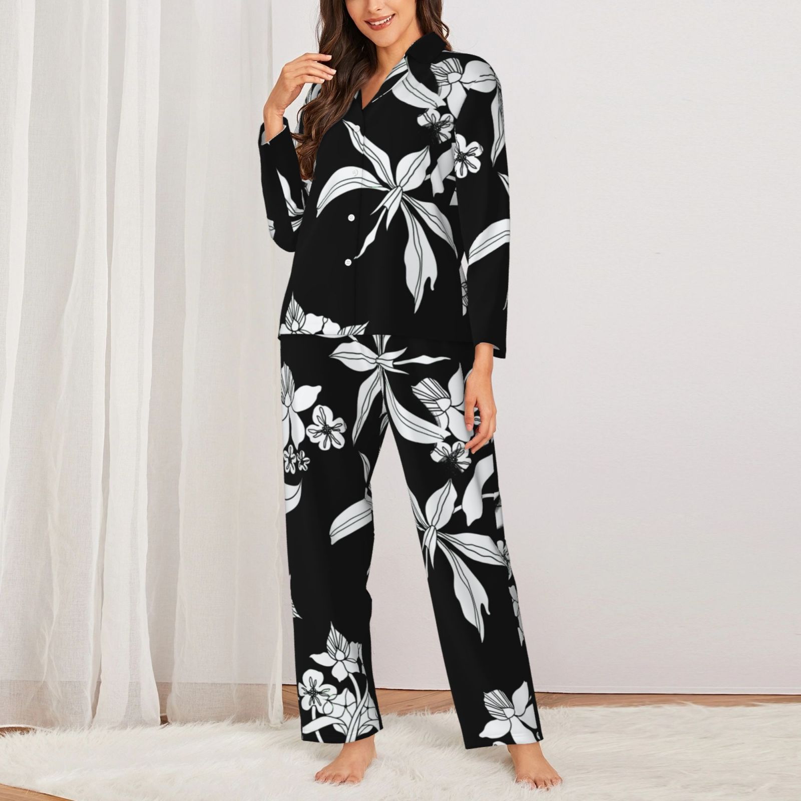 Women's Long-Sleeved Pajama Set