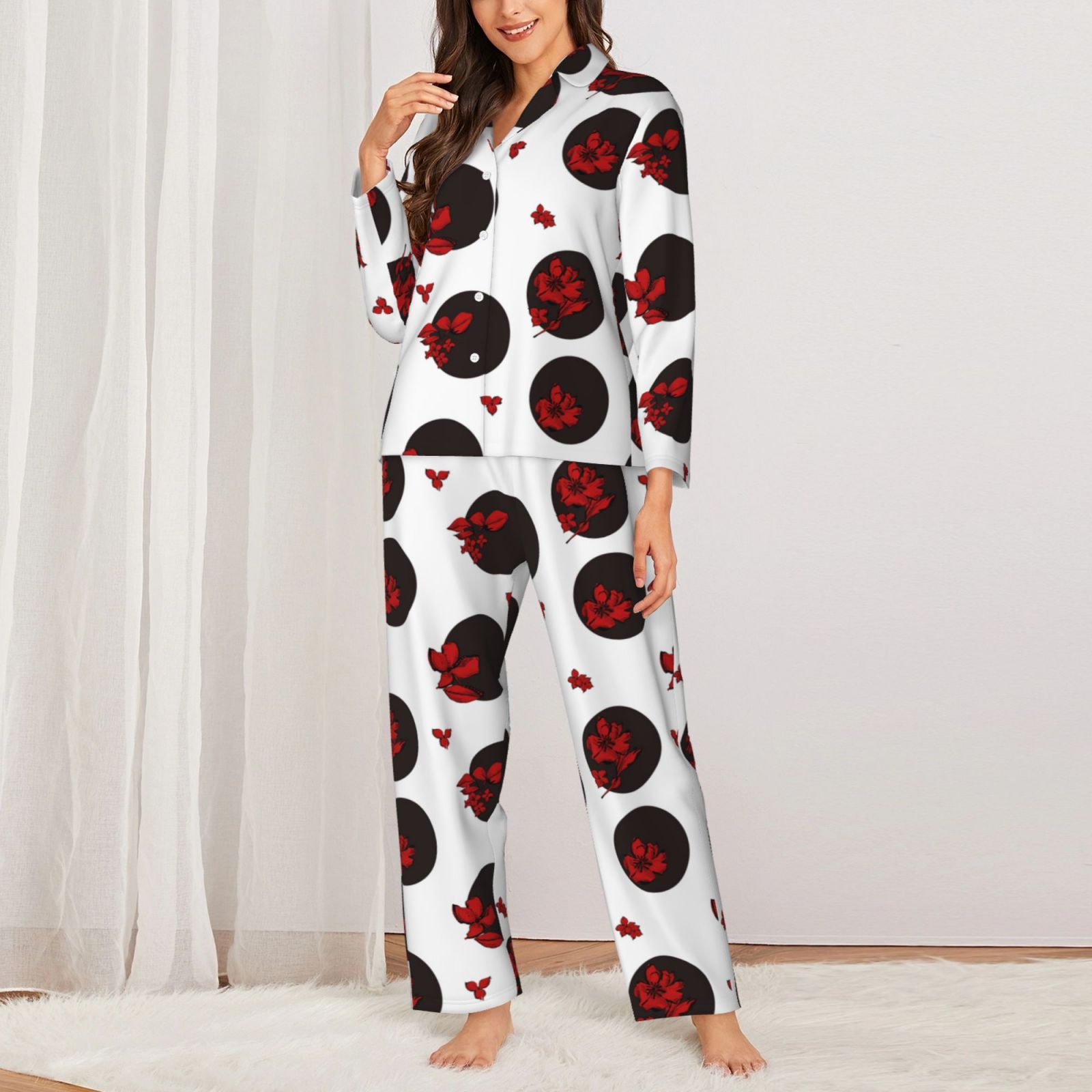 Women's Long-Sleeved Pajama Set