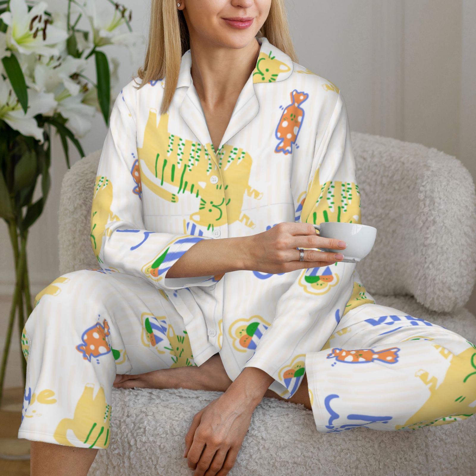 Women's Long-Sleeved Pajama Set