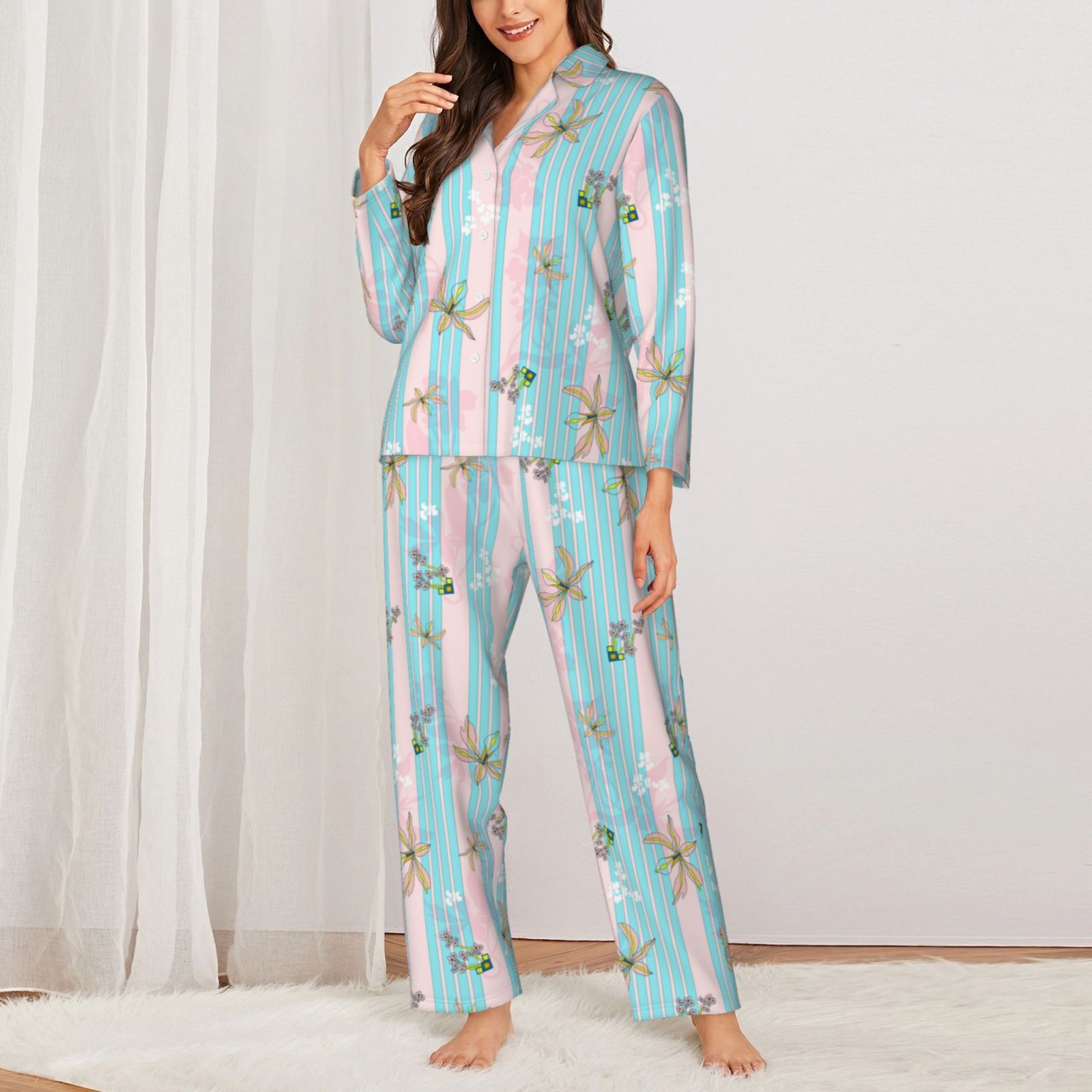 Women's Long-Sleeved Pajama Set