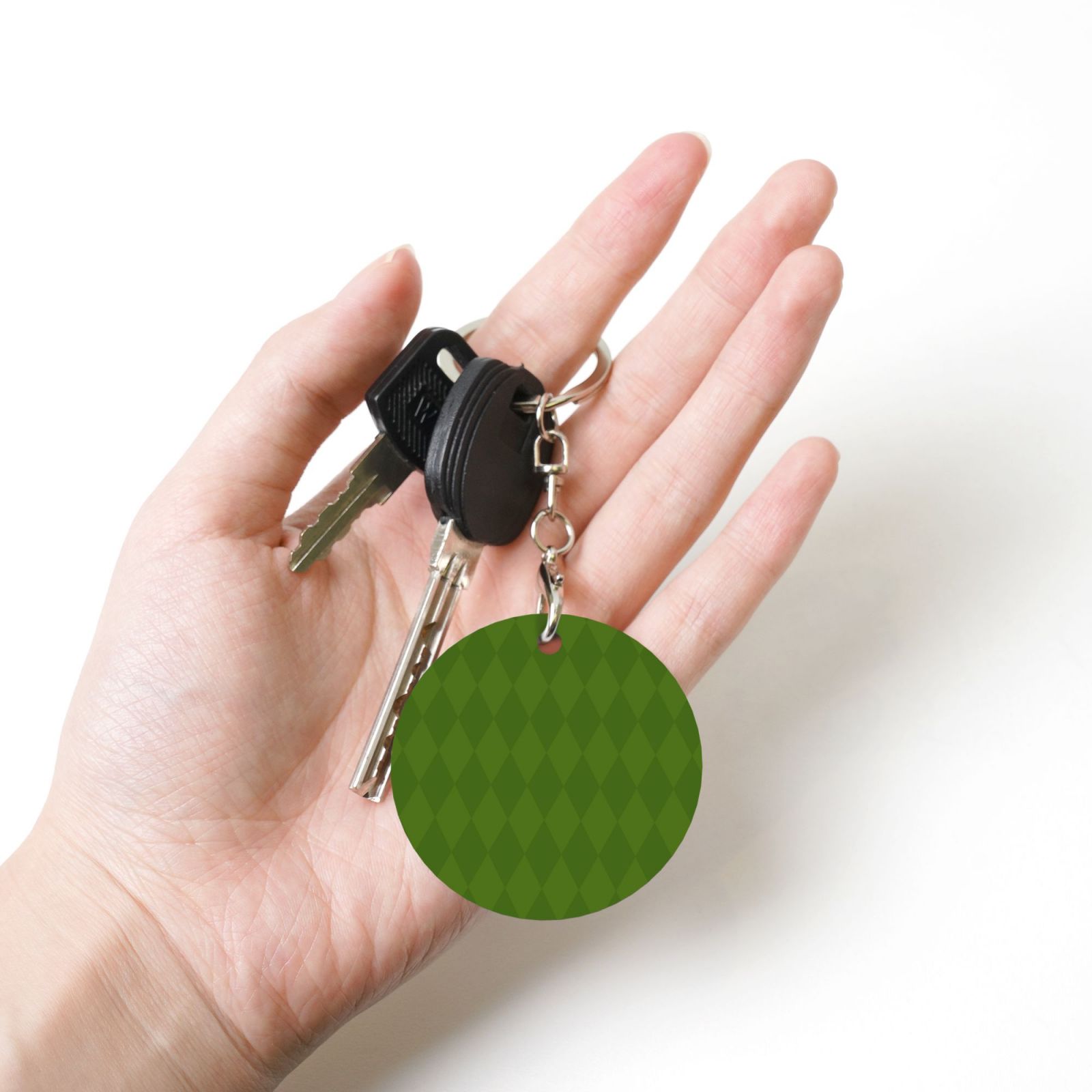 Round Metal Keychain