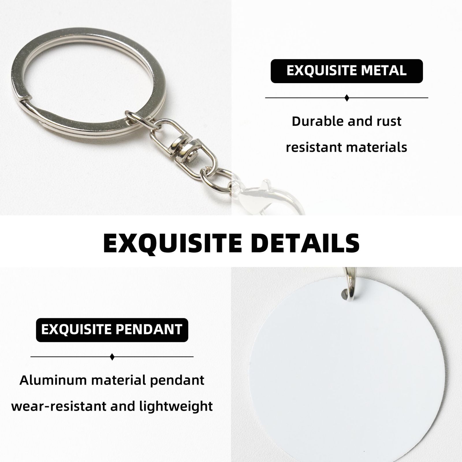 Round Metal Keychain