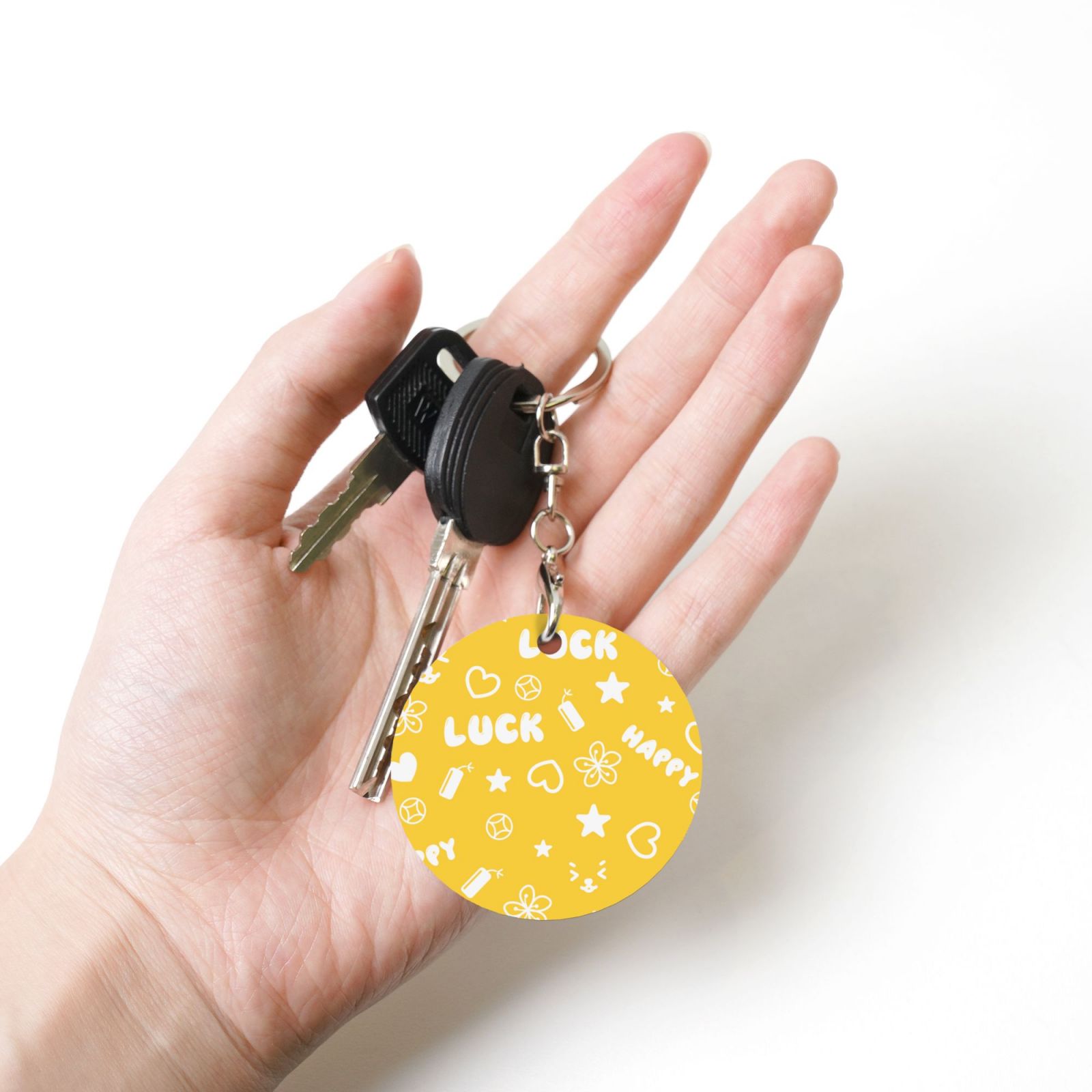 Round Metal Keychain