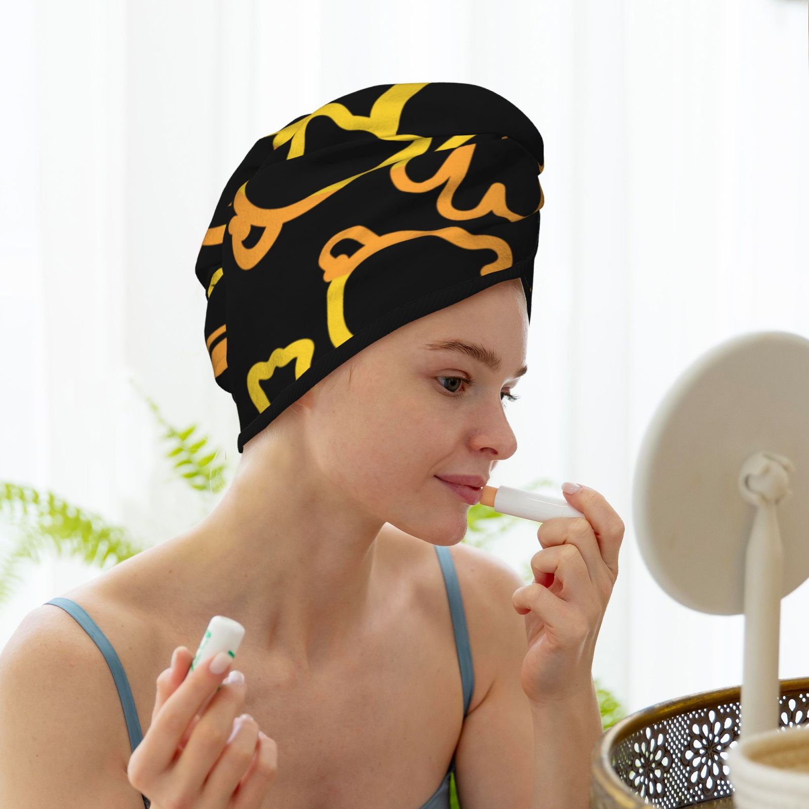 Coral Velvet Dry Hair Cap