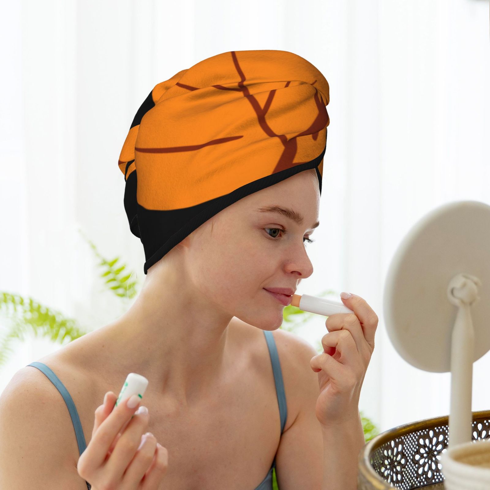 Coral Velvet Dry Hair Cap