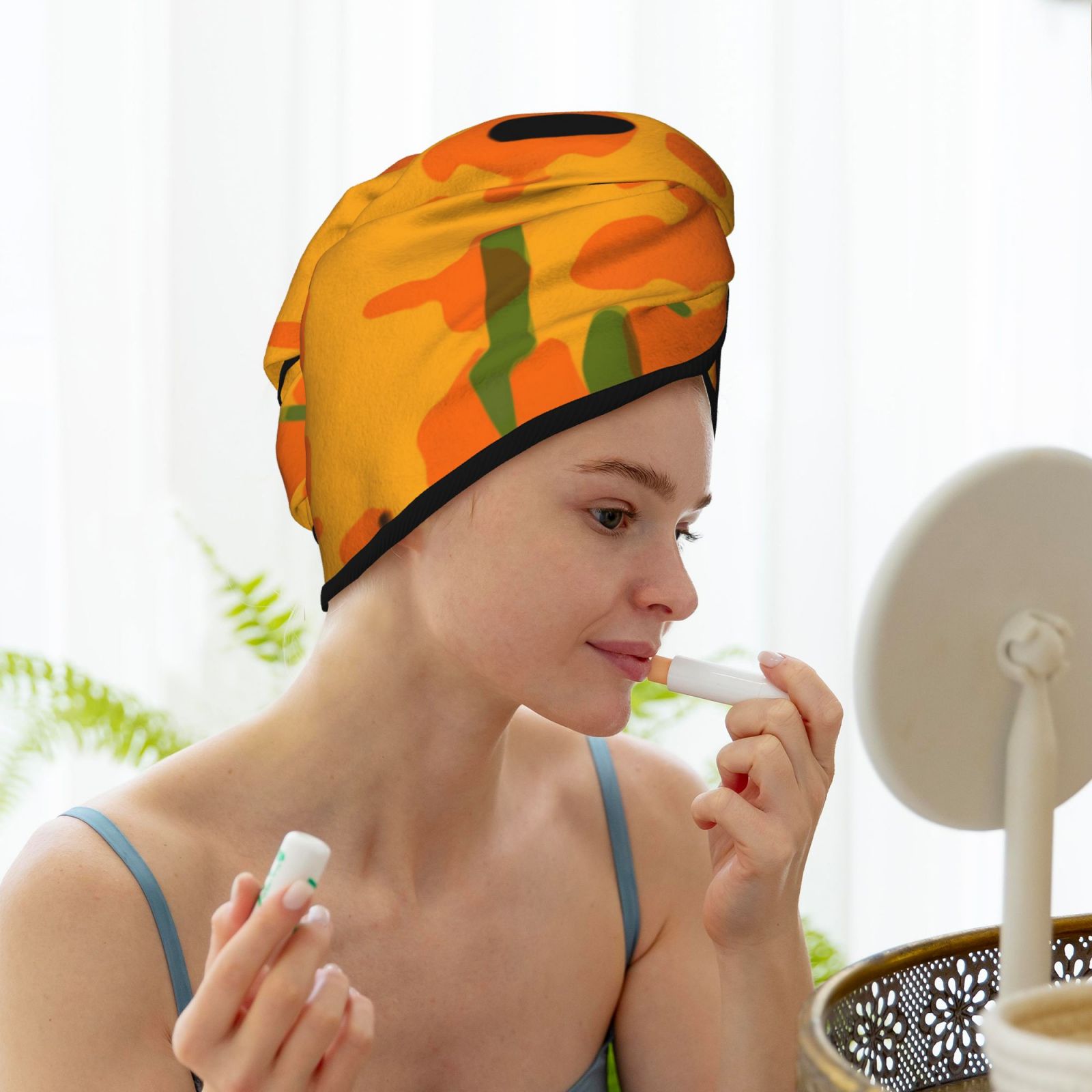 Coral Velvet Dry Hair Cap