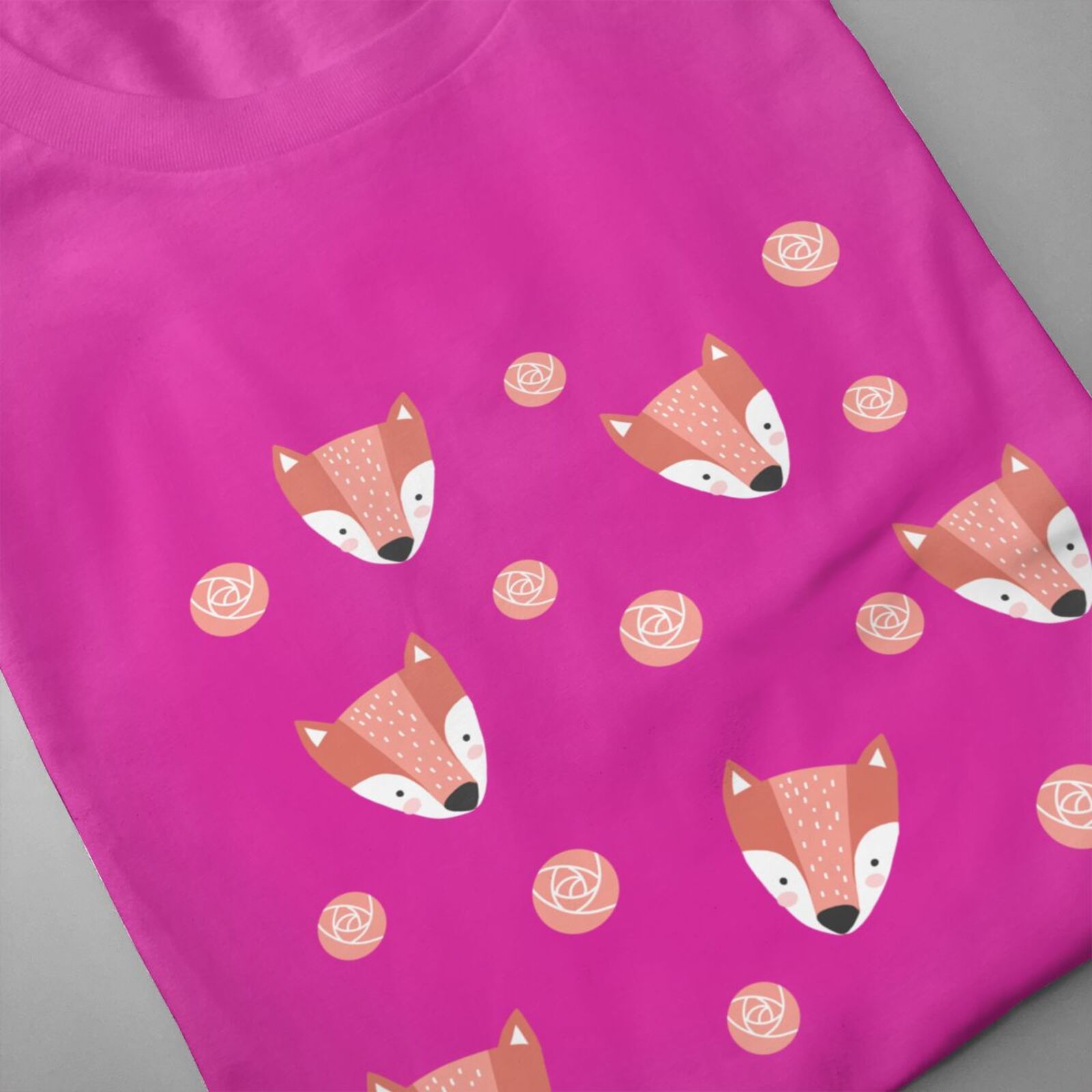 Men's Short Sleeve T-shirt Cute fox short-sleeve shirt