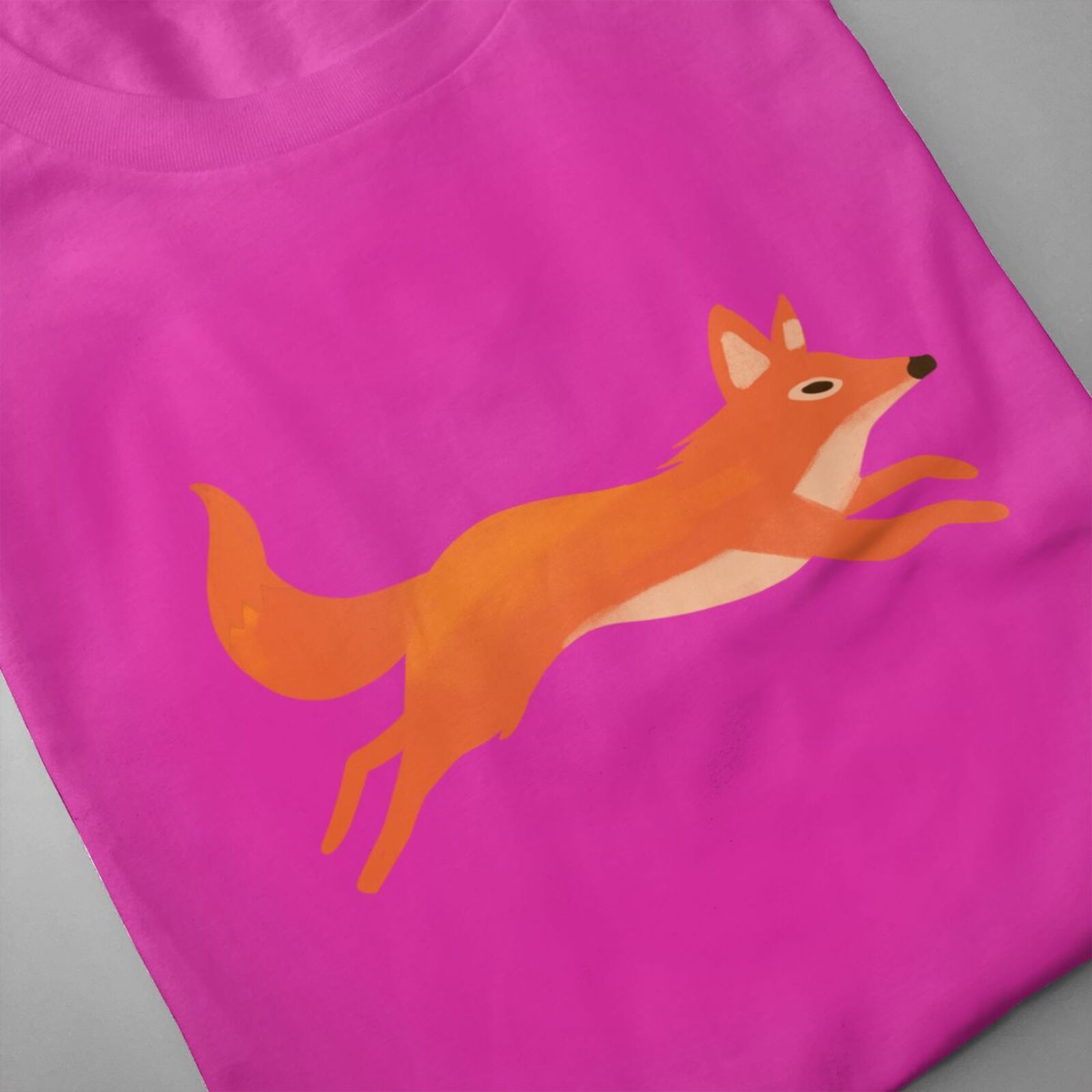 Men's Short Sleeve T-shirt Cute fox short-sleeve shirt