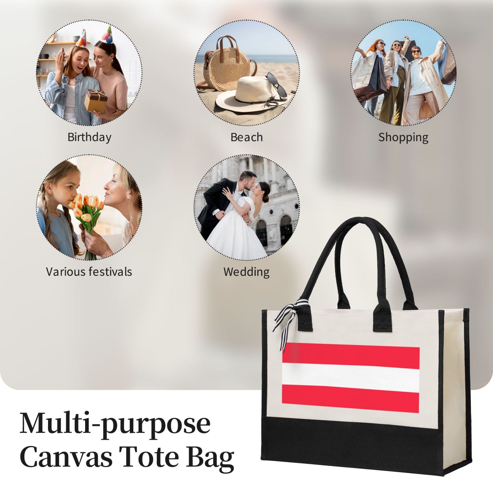 Canvas Gift Shopping Bag