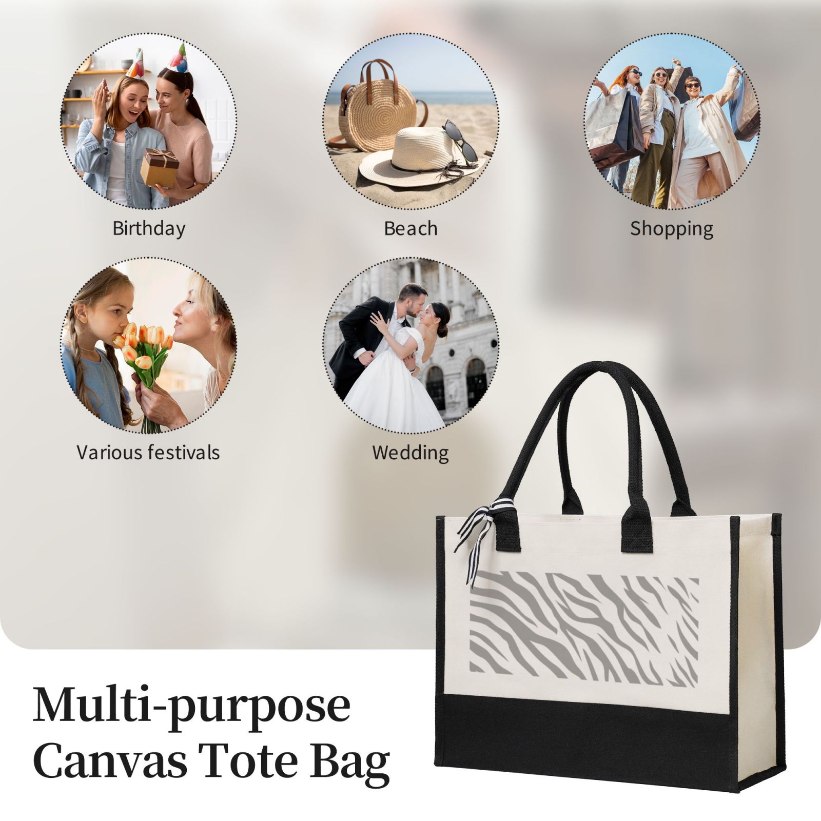 Canvas Gift Shopping Bag