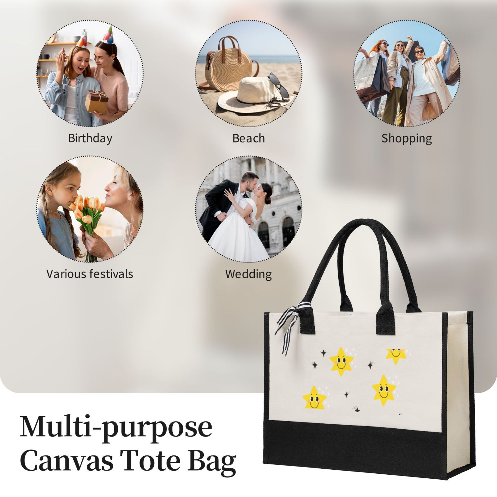 Canvas Gift Shopping Bag