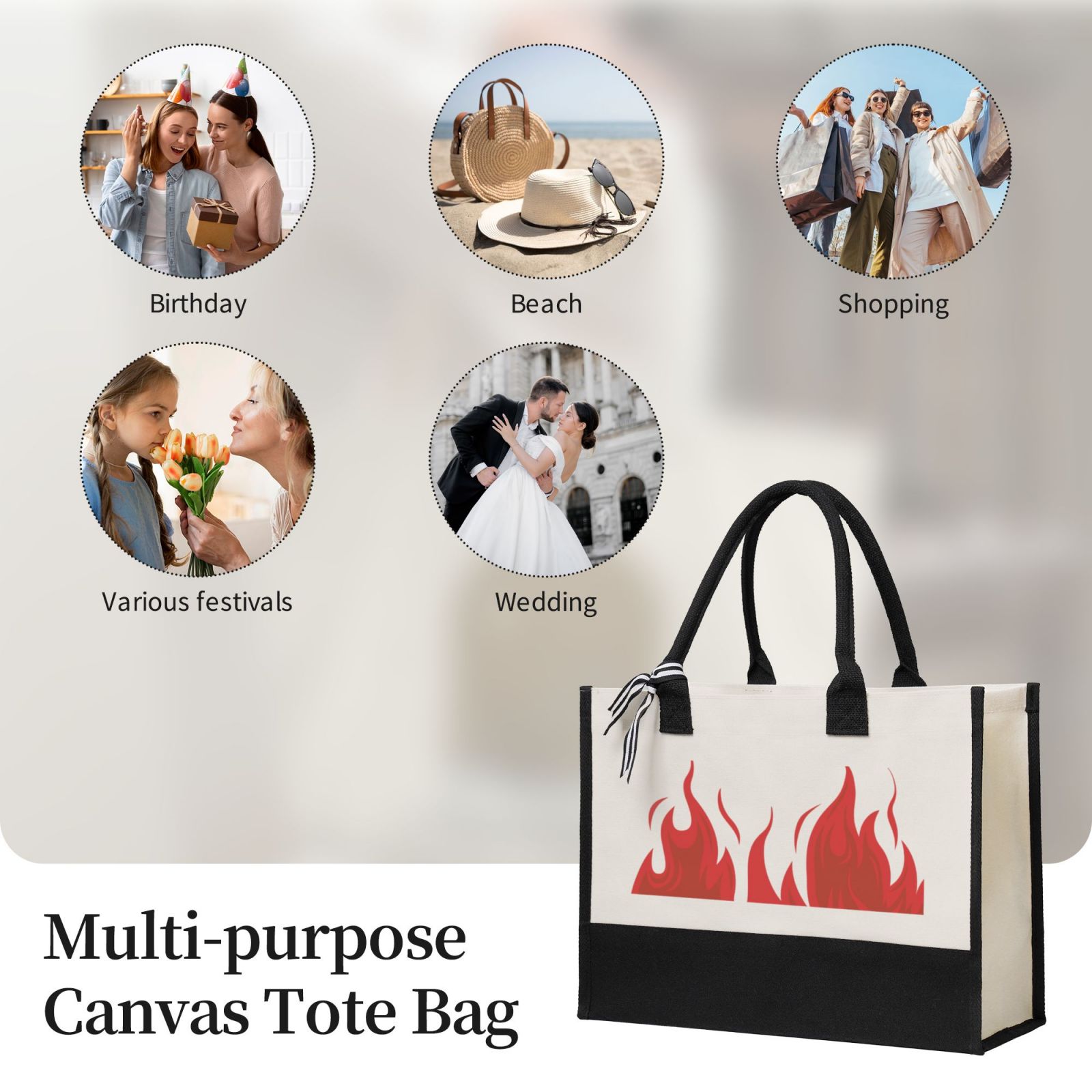 Canvas Gift Shopping Bag