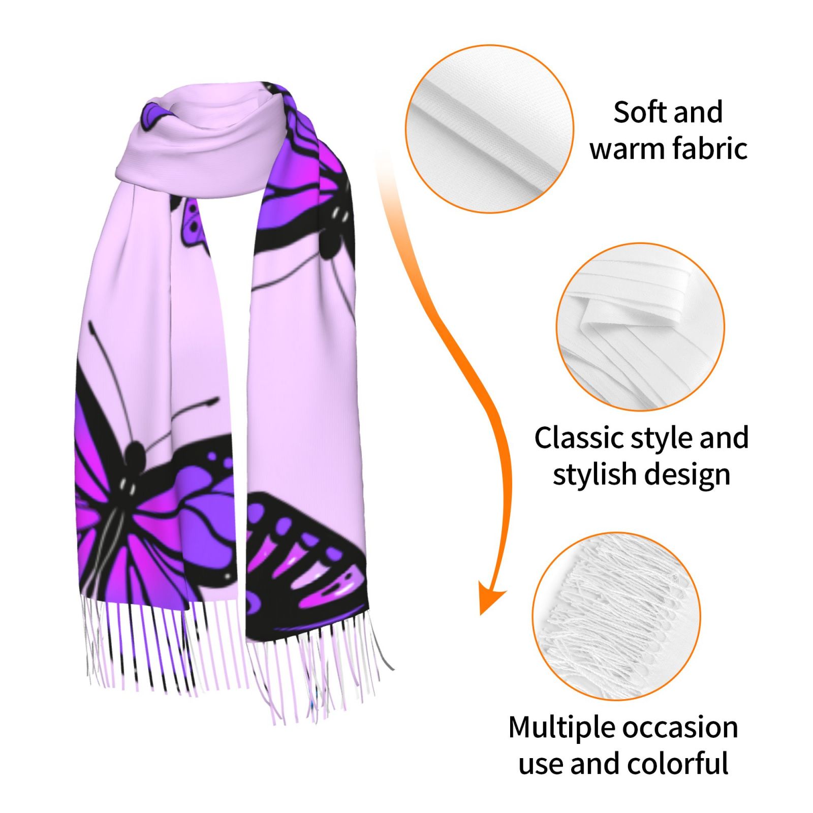 Cashmerette Fringed Scarf