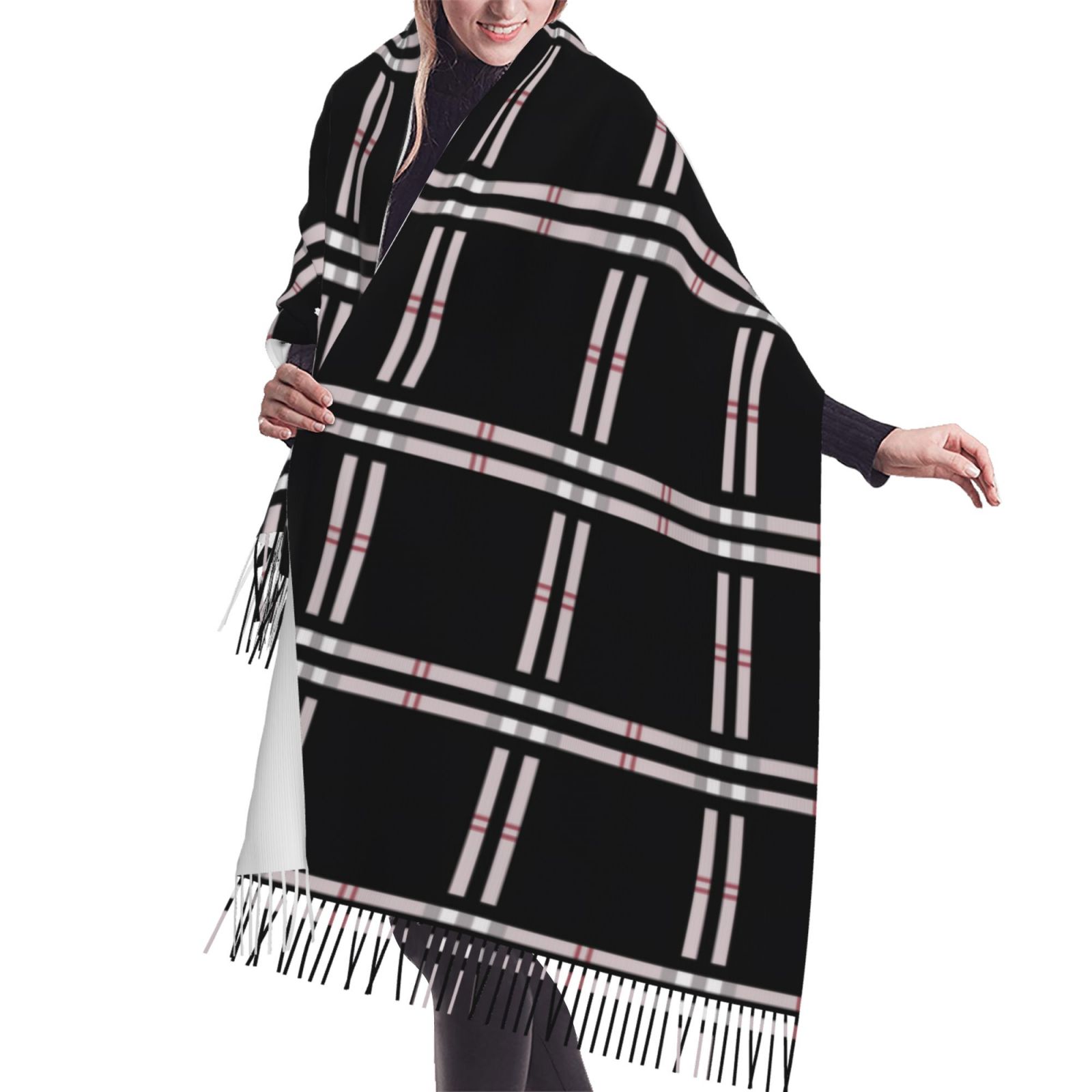 Cashmerette Fringed Scarf