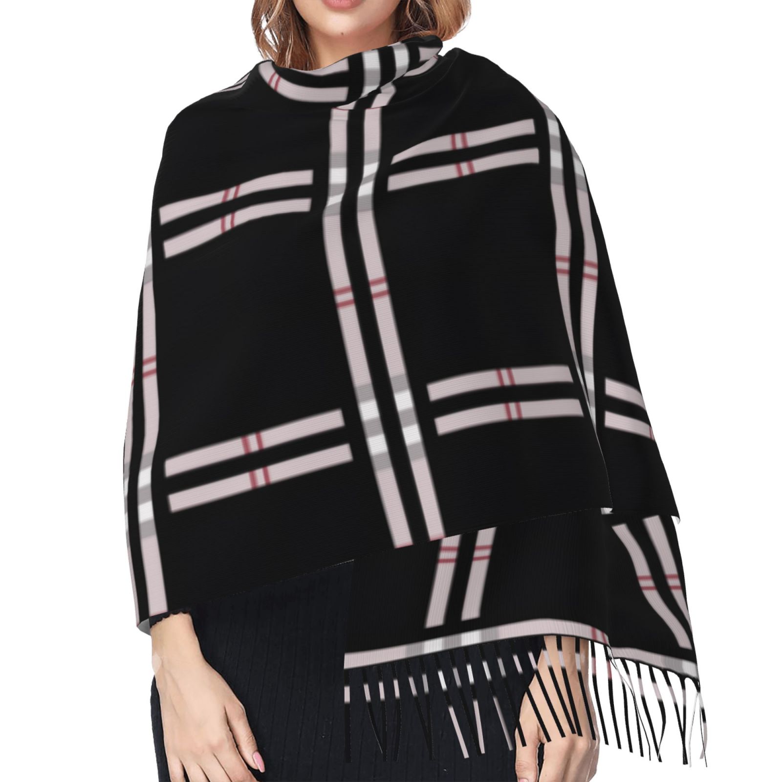 Cashmerette Fringed Scarf