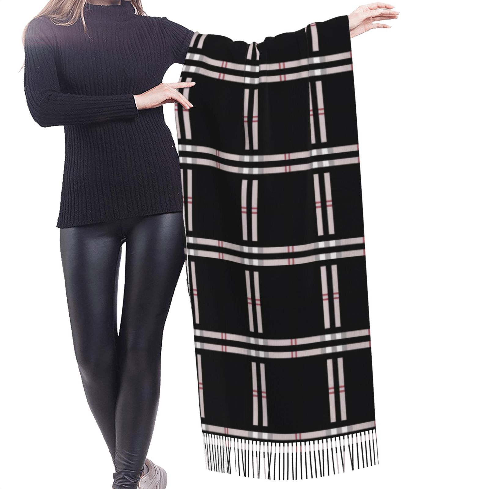 Cashmerette Fringed Scarf