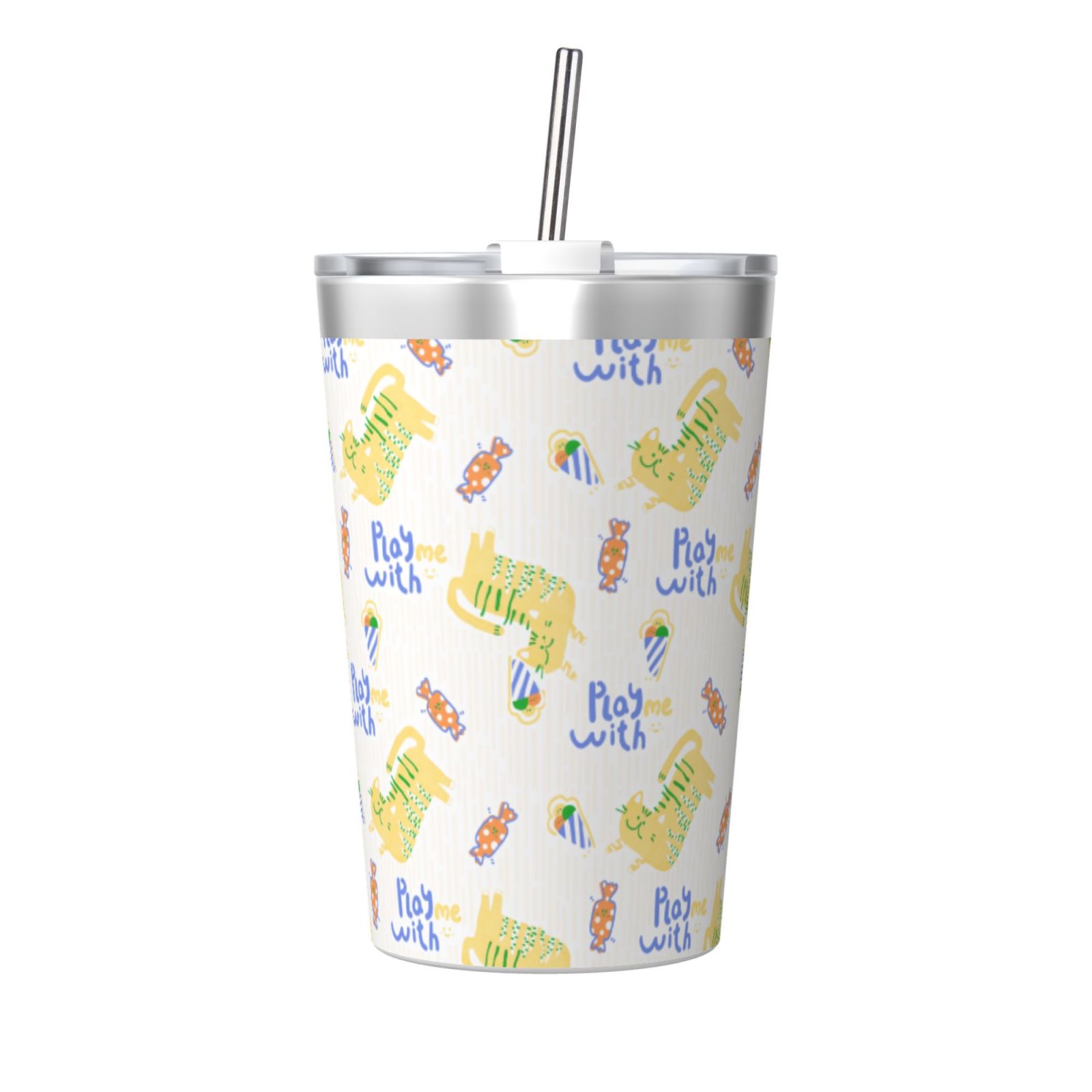 12OZ Thermos With Conical Straw