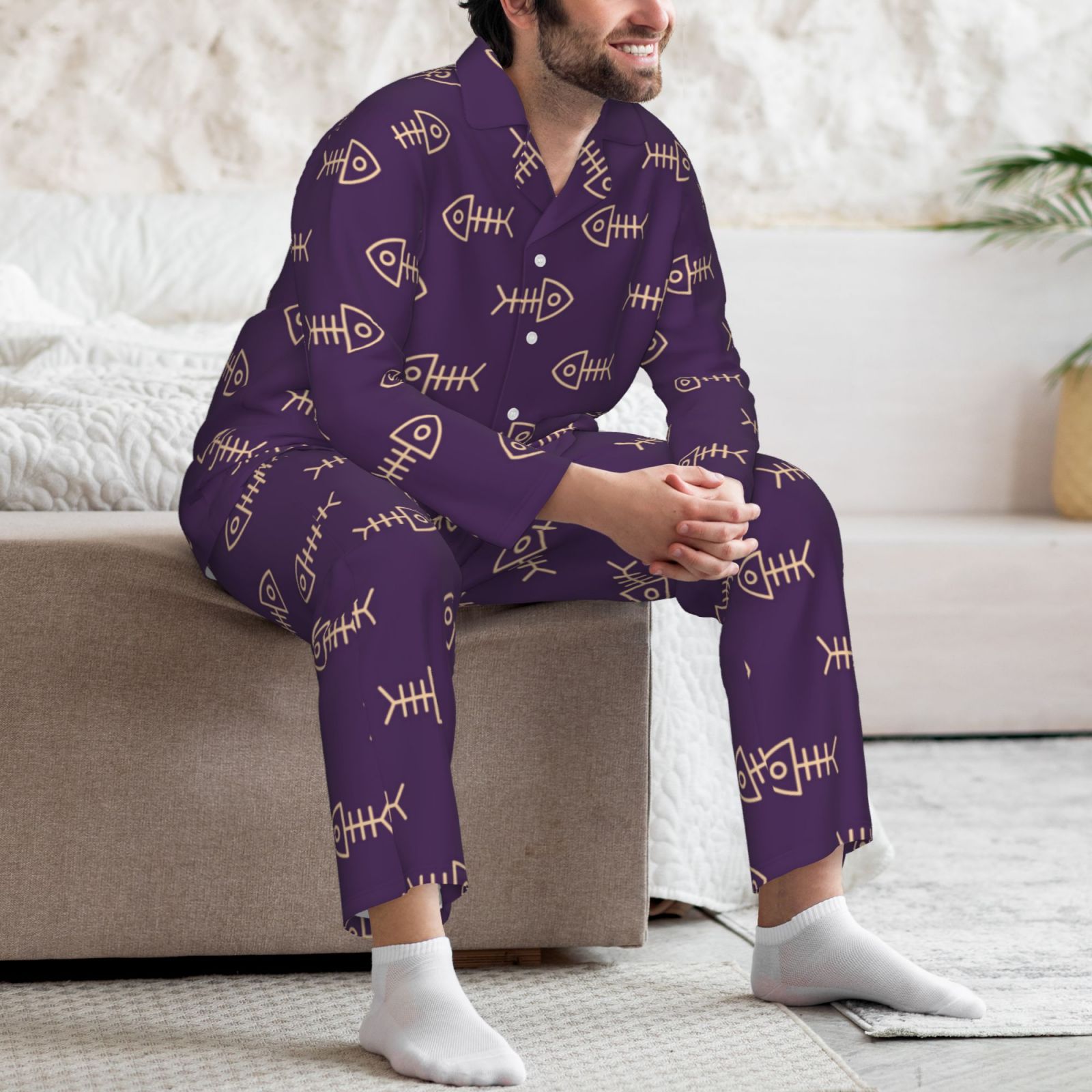 Men's Long-Sleeved Pajama Set