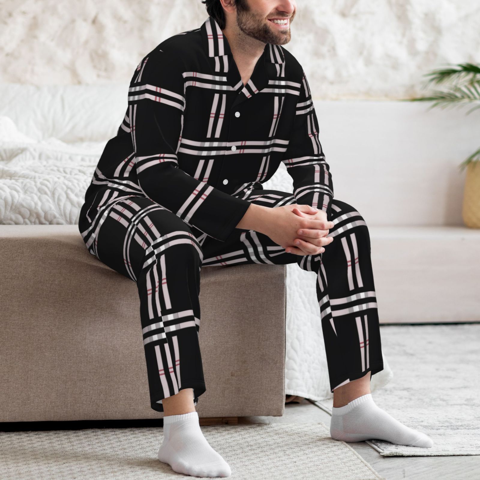 Men's Long-Sleeved Pajama Set