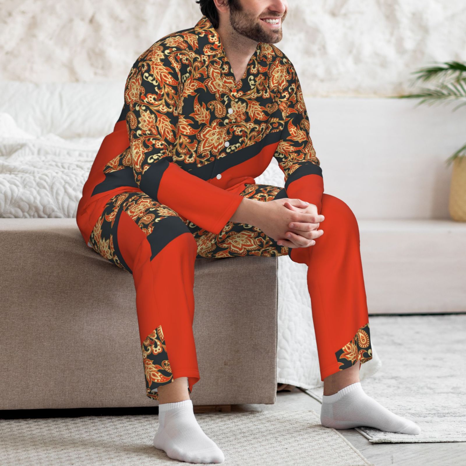 Men's Long-Sleeved Pajama Set