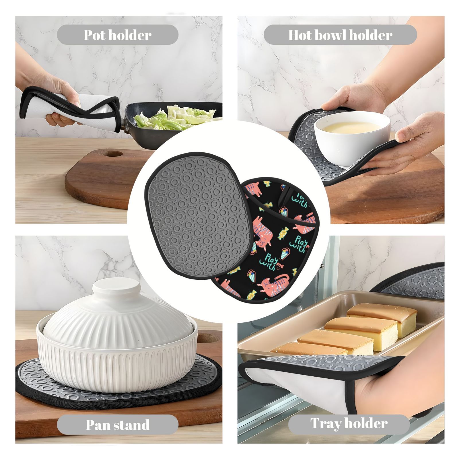 Silicone Pot Mat Mitten