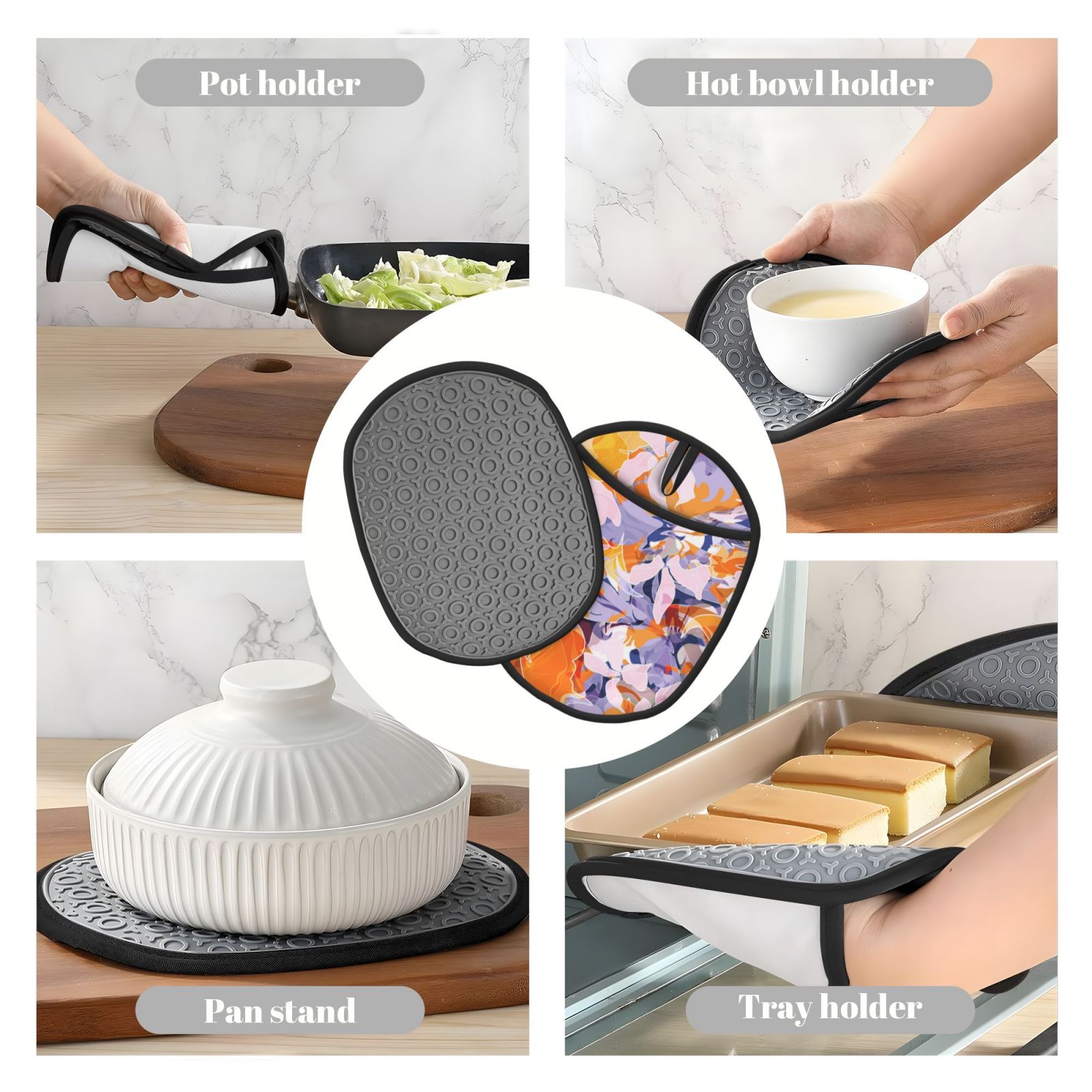 Silicone Pot Mat Mitten