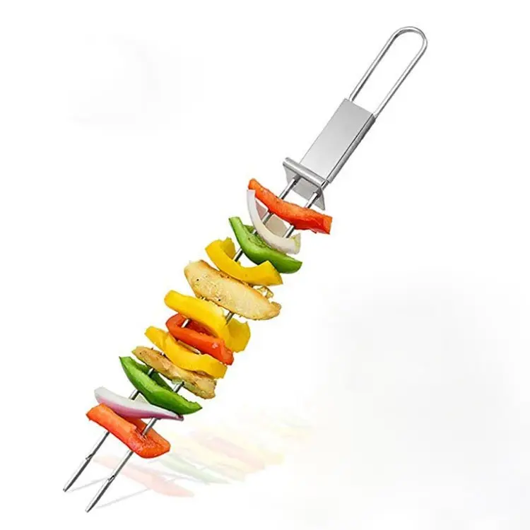 Wholesale Price Barbecue Skewers Stainless Steel BBQ Tool for Outdoor Camping