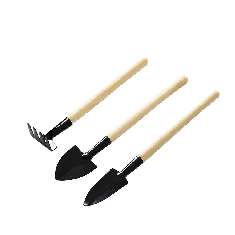 Garden tools Three-piece garden rake for planting vegetables and flowers Meaty spatula tools Small spade potting supplies