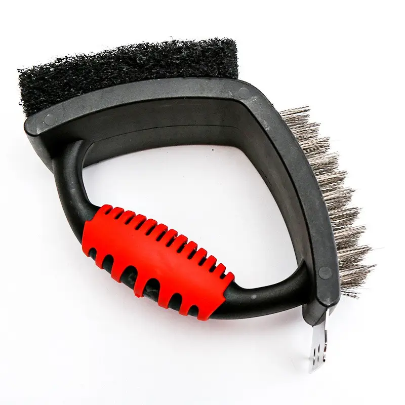 3 in 1 BBQ Cleaning Scraper Brush Portable Barbecue Accessories