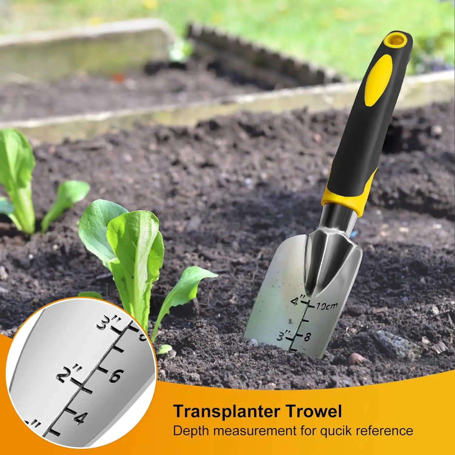 Premium Aluminum 5pcs Gardener Tools Garden Hand kits Non-Slip Rubber Grip Garden Hand Tool Set