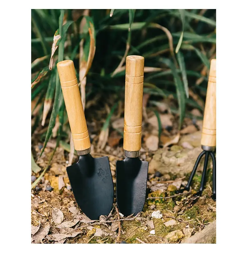 Garden tools Three-piece garden rake for planting vegetables and flowers Meaty spatula tools Small spade potting supplies