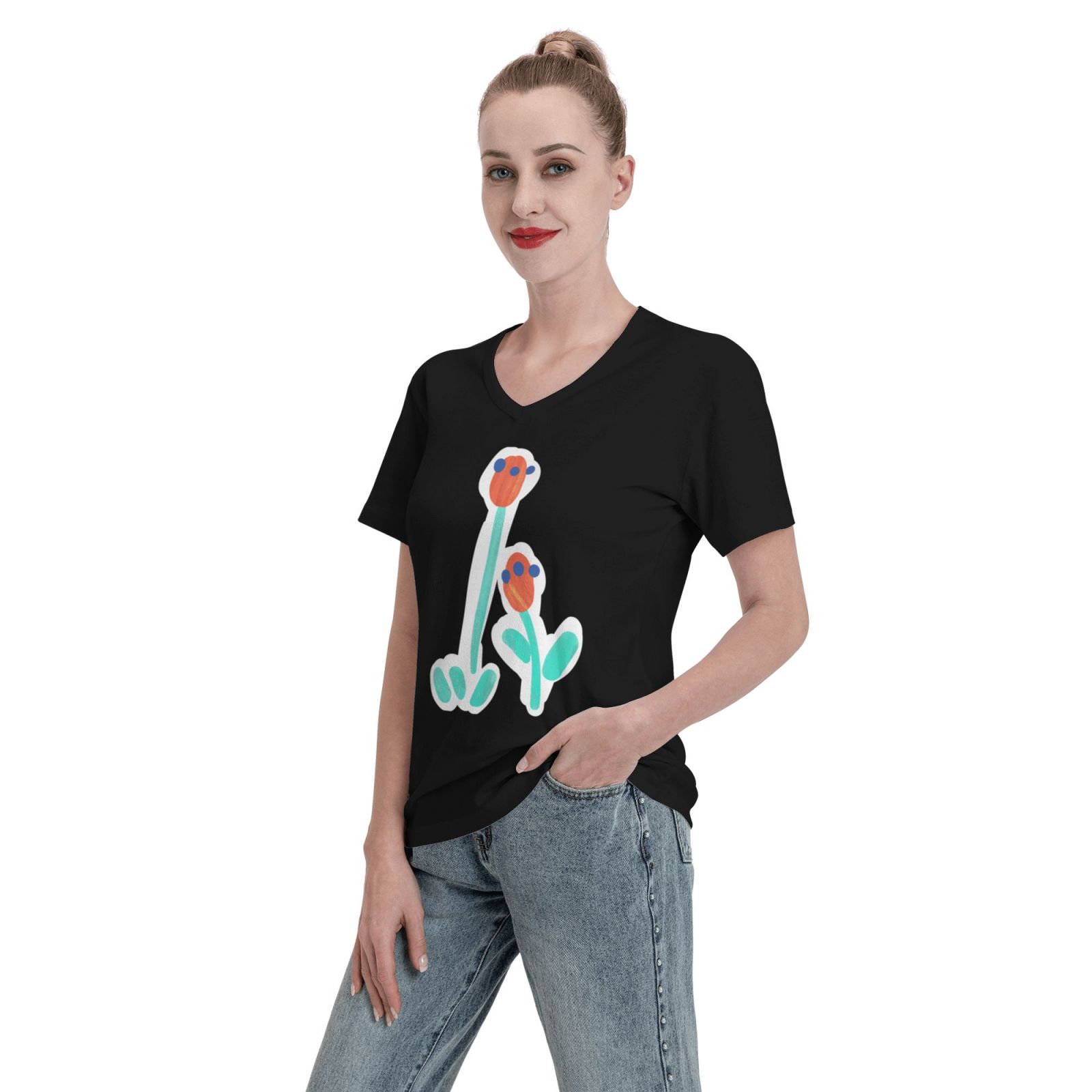 Women's V Neck T Shirts