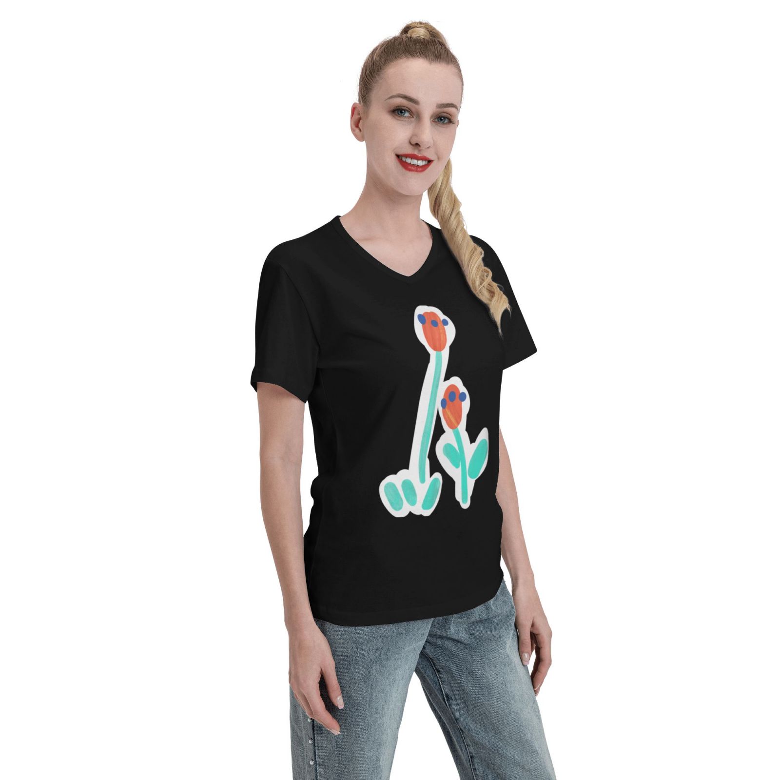 Women's V Neck T Shirts