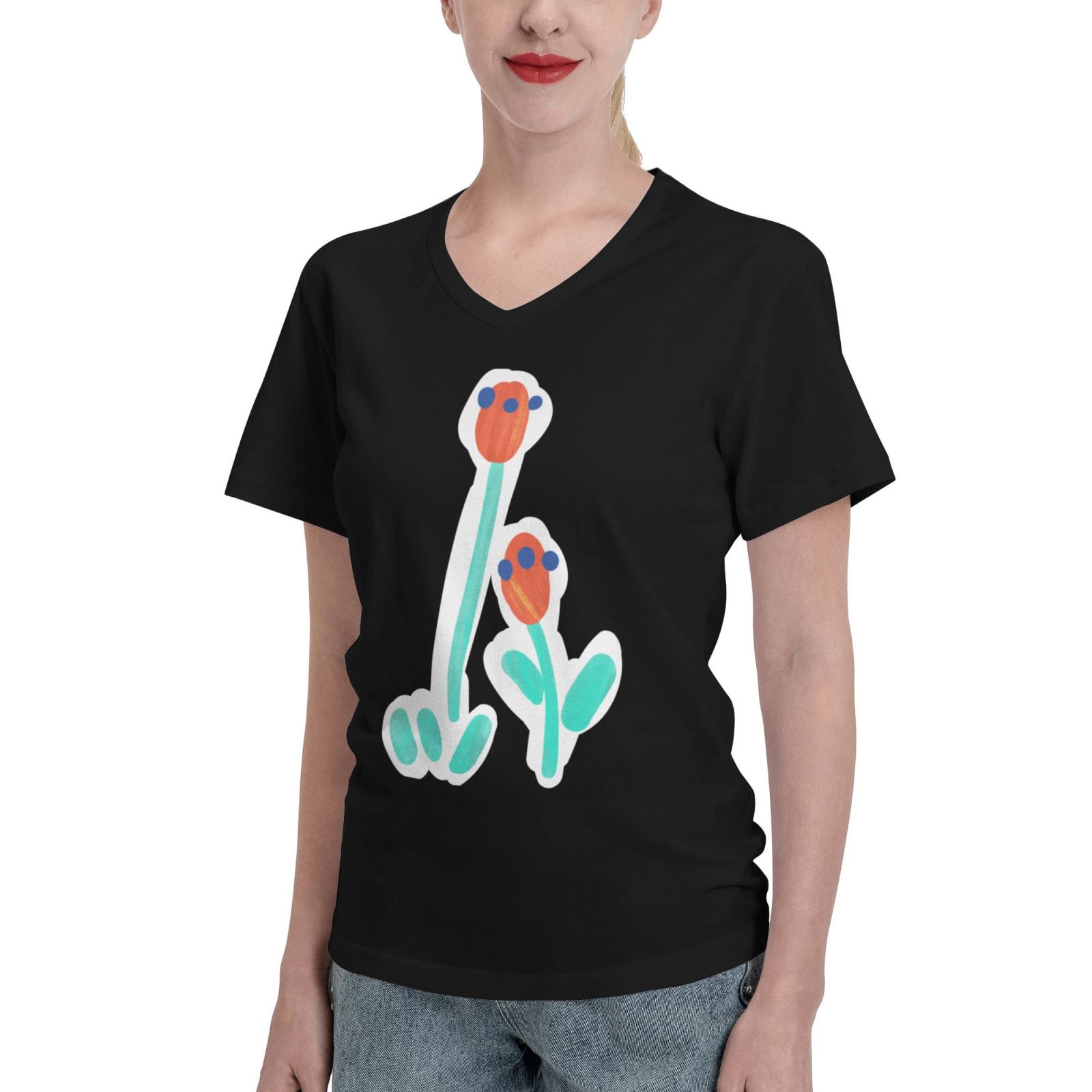 Women's V Neck T Shirts