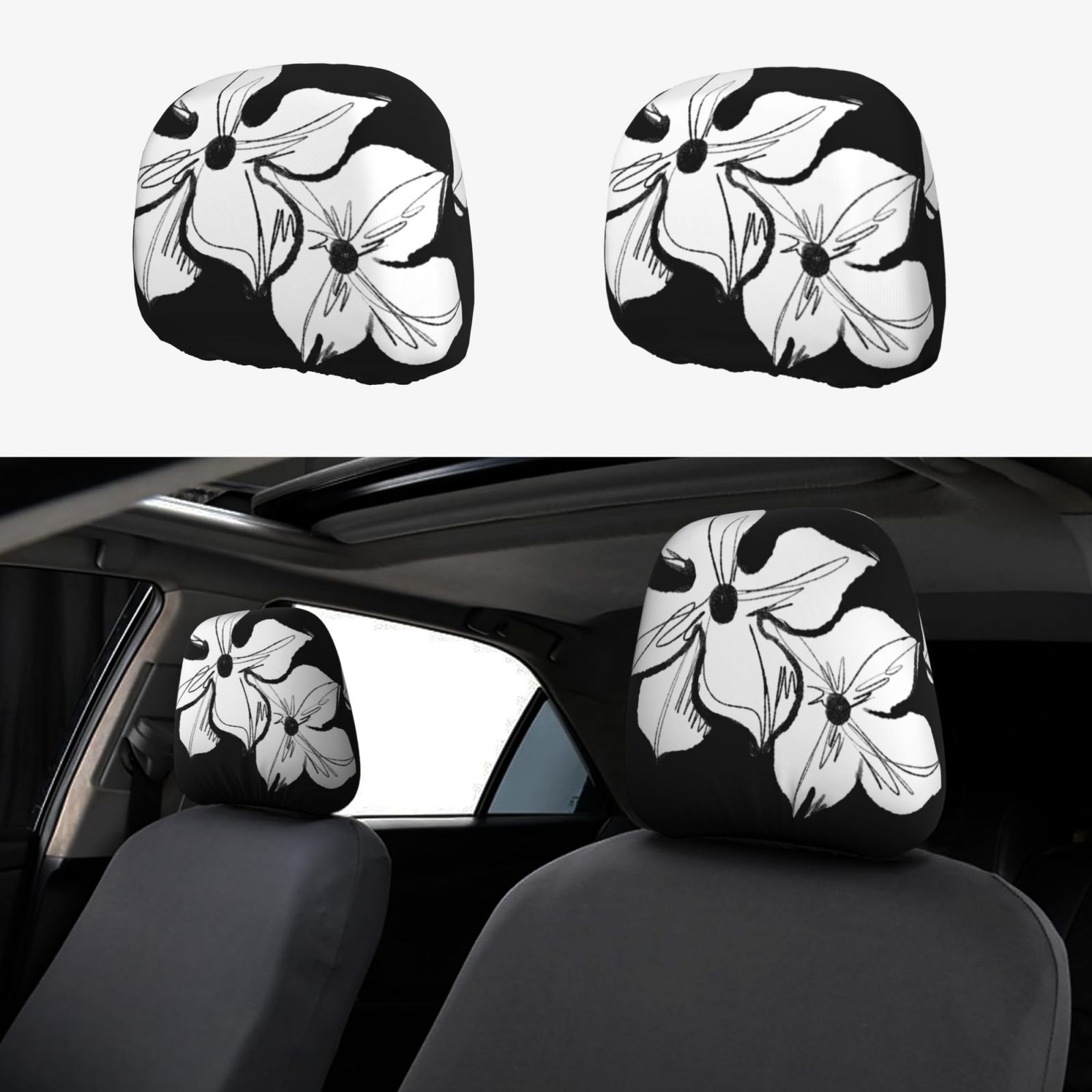 Car Headrest Cover 2 Pcs