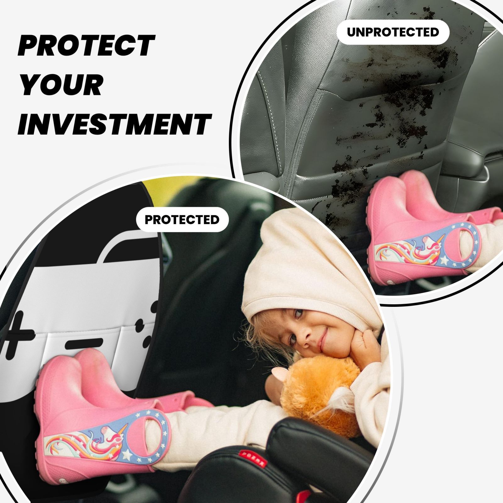 Anti-kick Storage Mat For Car Seats 2 Pcs