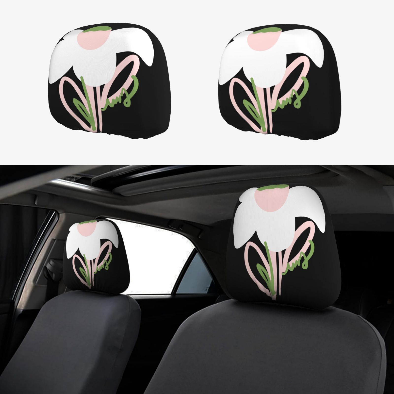 Car Headrest Cover 2 Pcs