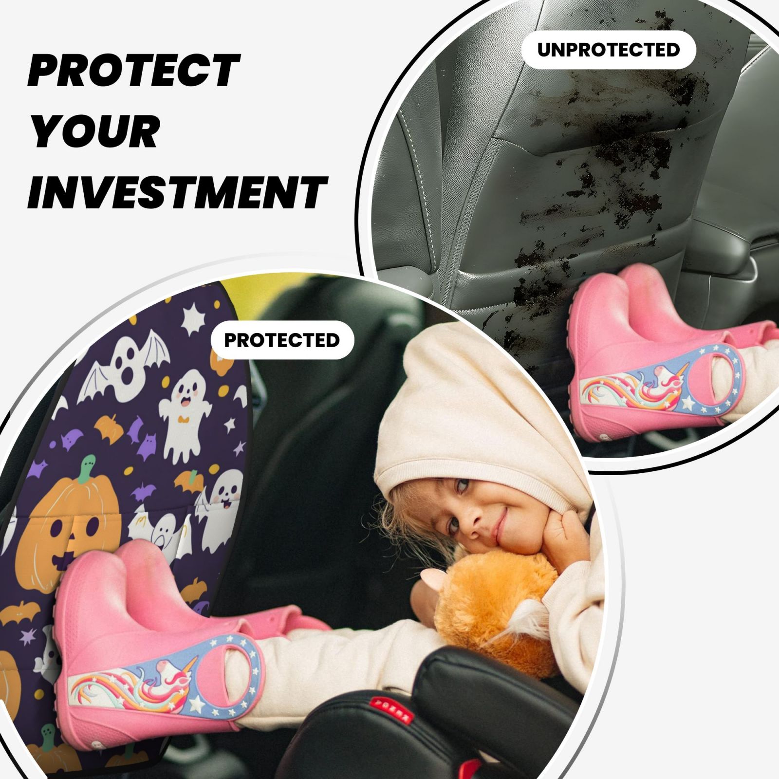 Anti-kick Storage Mat For Car Seats 2 Pcs