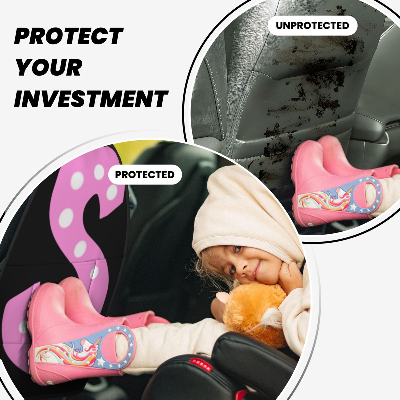 Anti-kick Storage Mat For Car Seats 2 Pcs