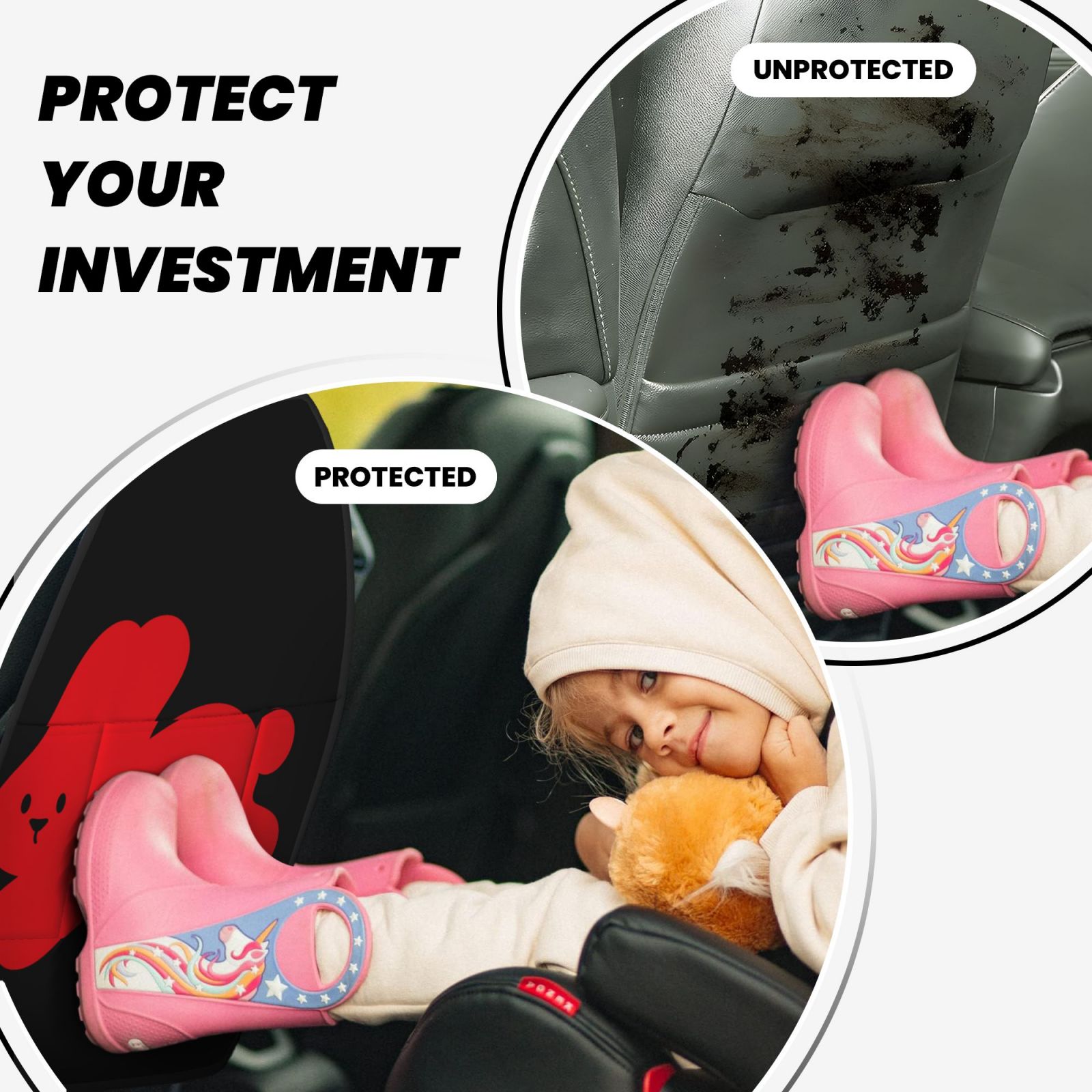 Anti-kick Storage Mat For Car Seats 2 Pcs