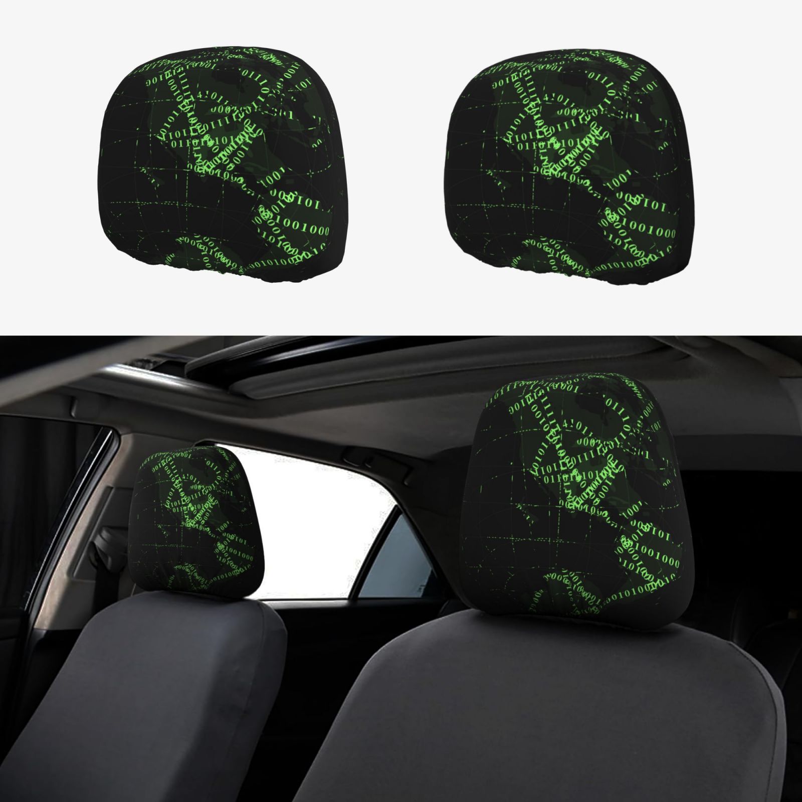 Car Headrest Cover 2 Pcs