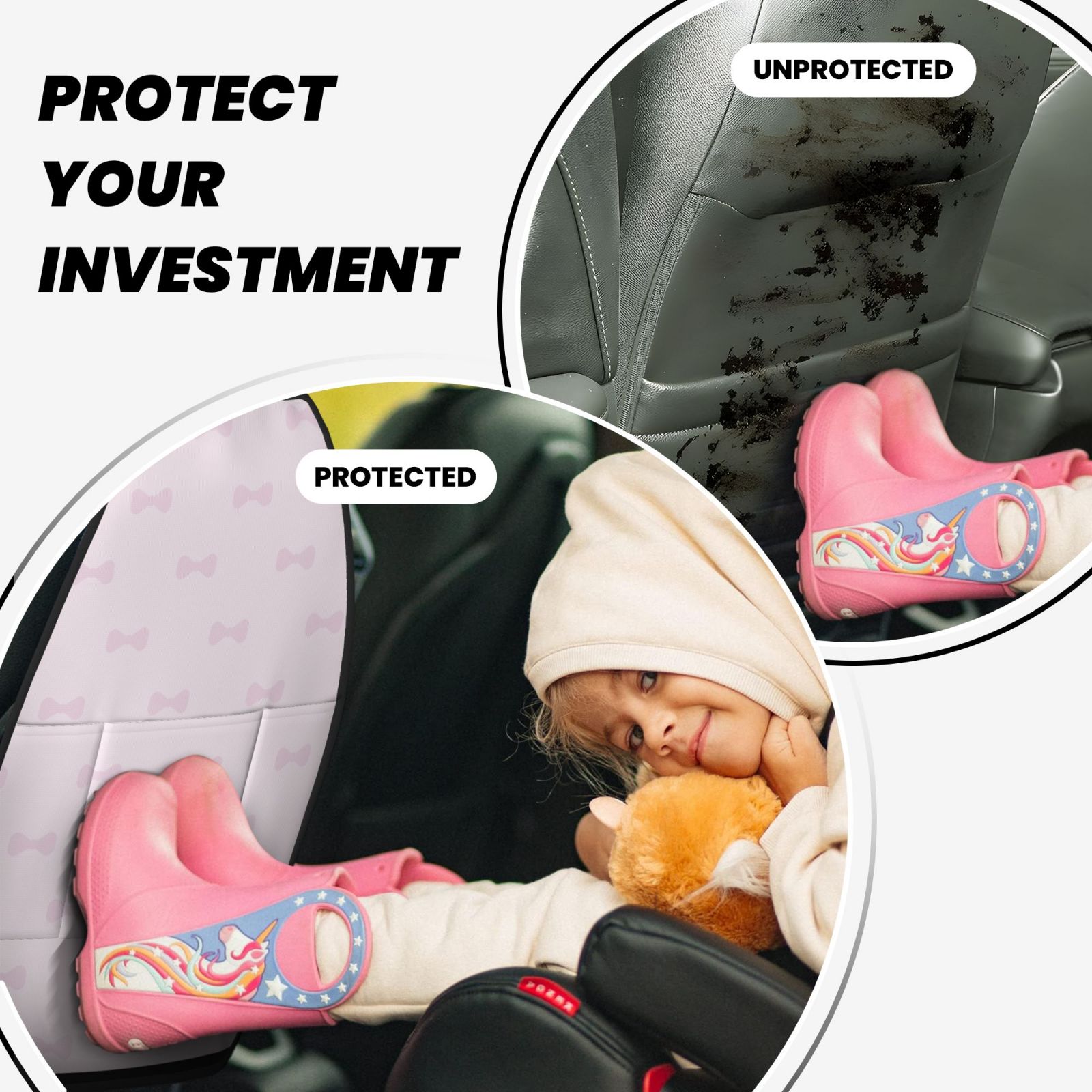 Anti-kick Storage Mat For Car Seats 2 Pcs