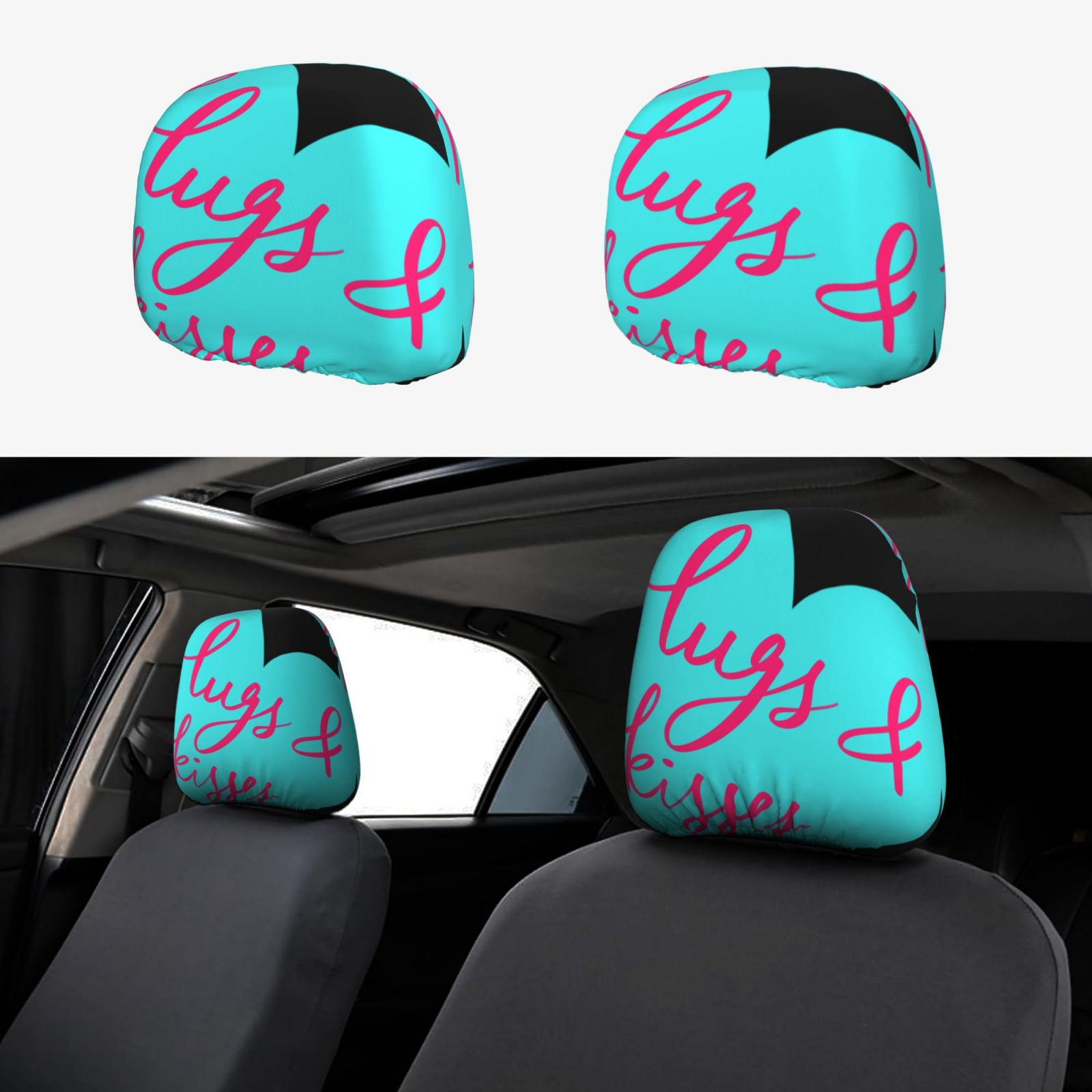 Car Headrest Cover 2 Pcs