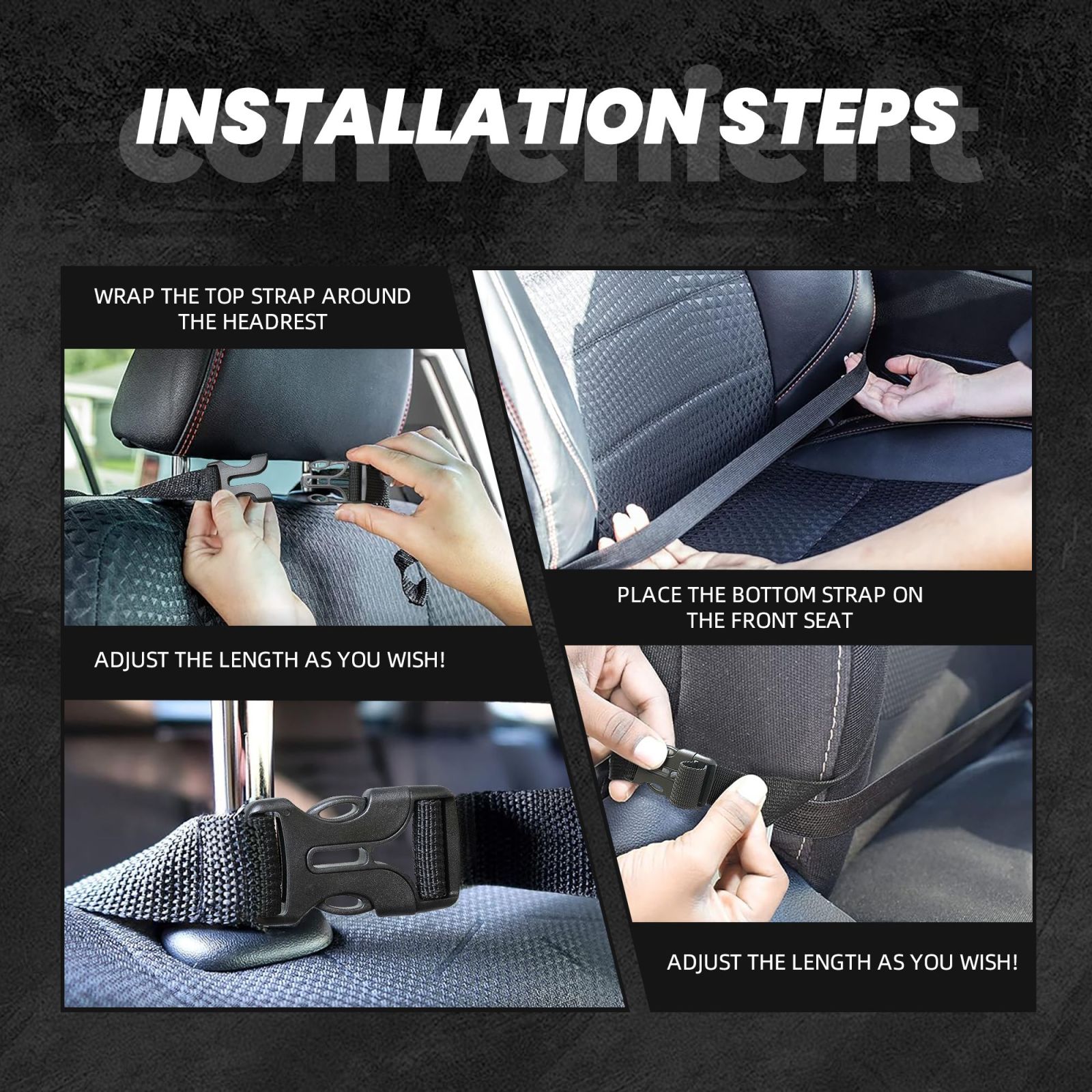 Anti-kick Storage Mat For Car Seats 2 Pcs