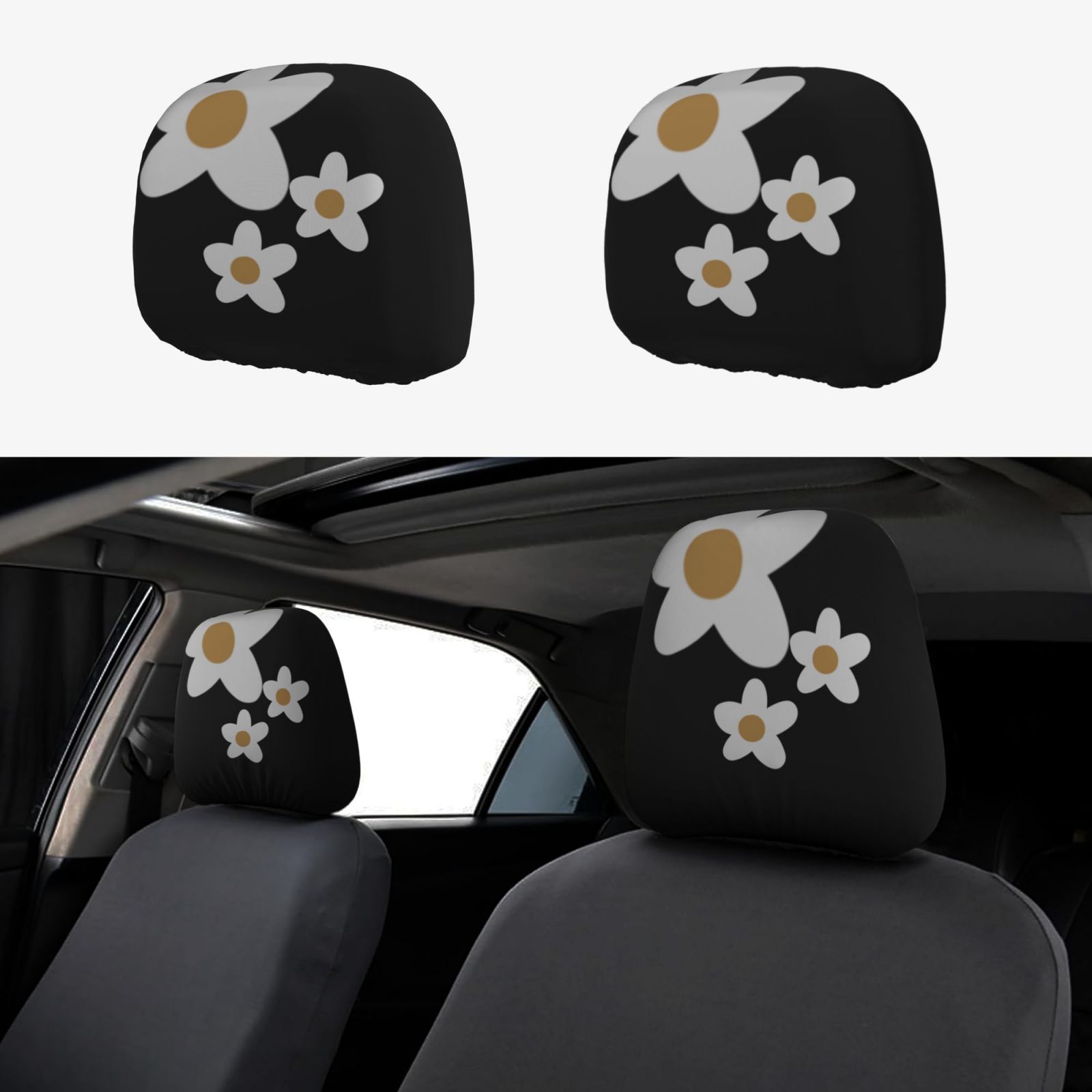 Car Headrest Cover 2 Pcs