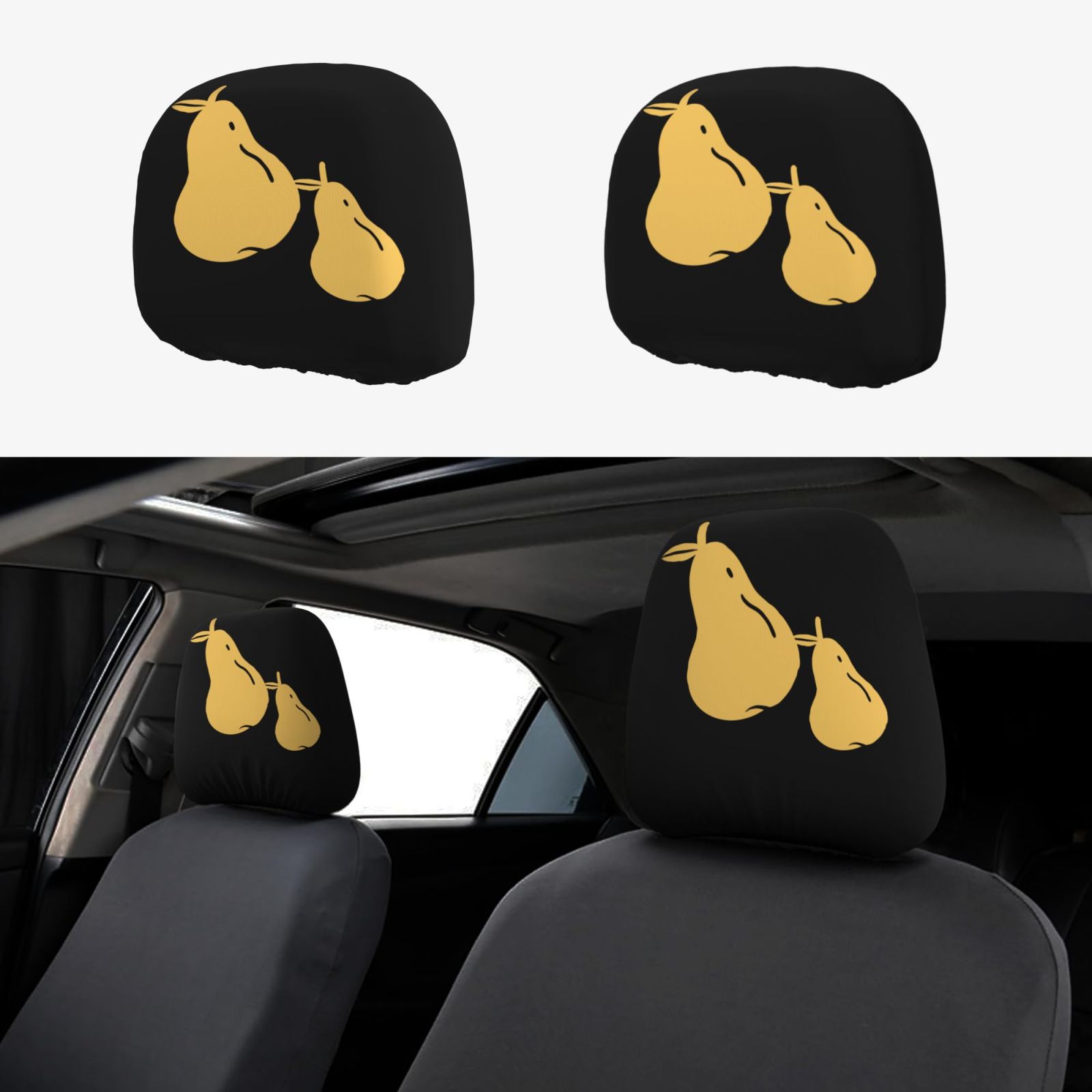 Car Headrest Cover 2 Pcs