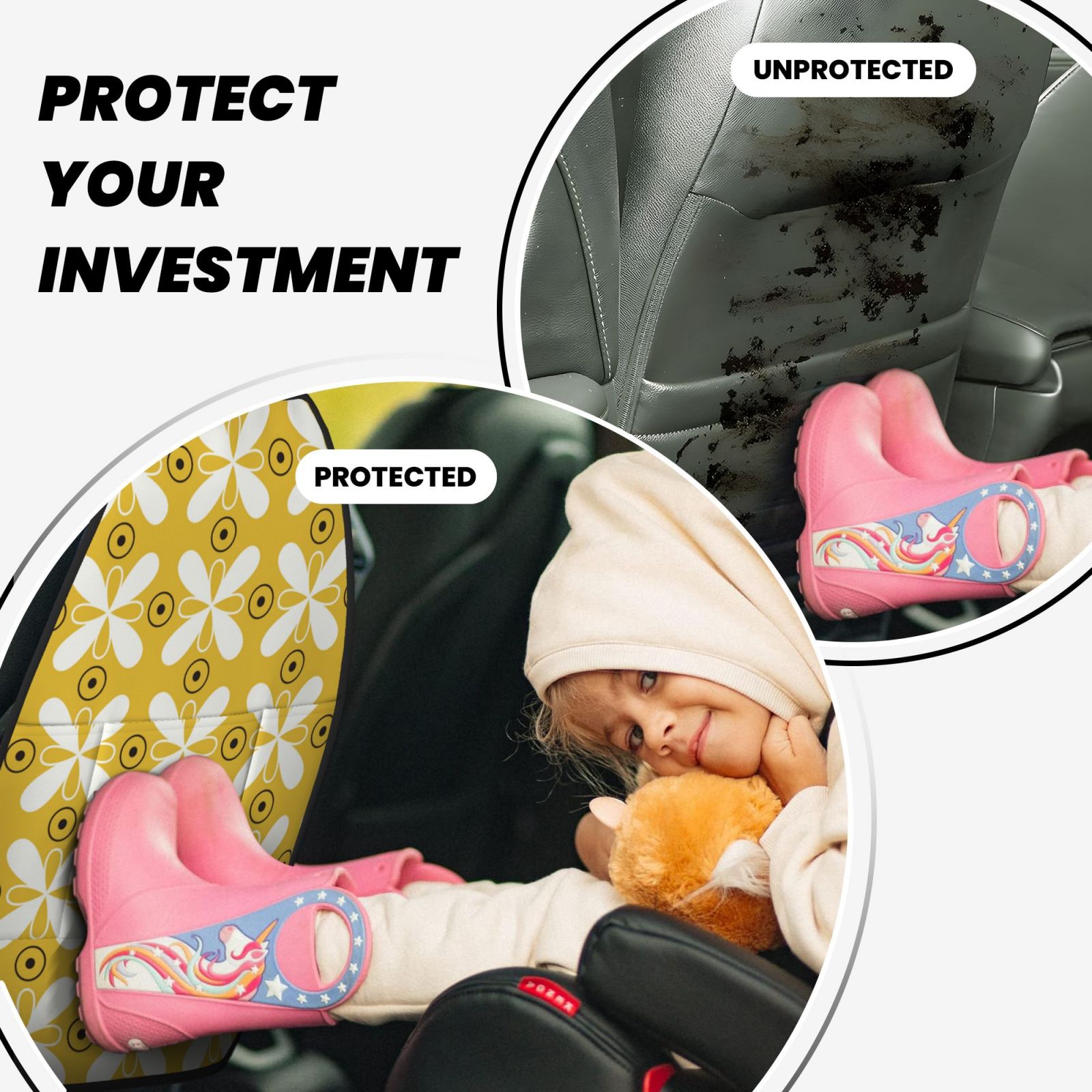 Anti-kick Storage Mat For Car Seats 2 Pcs