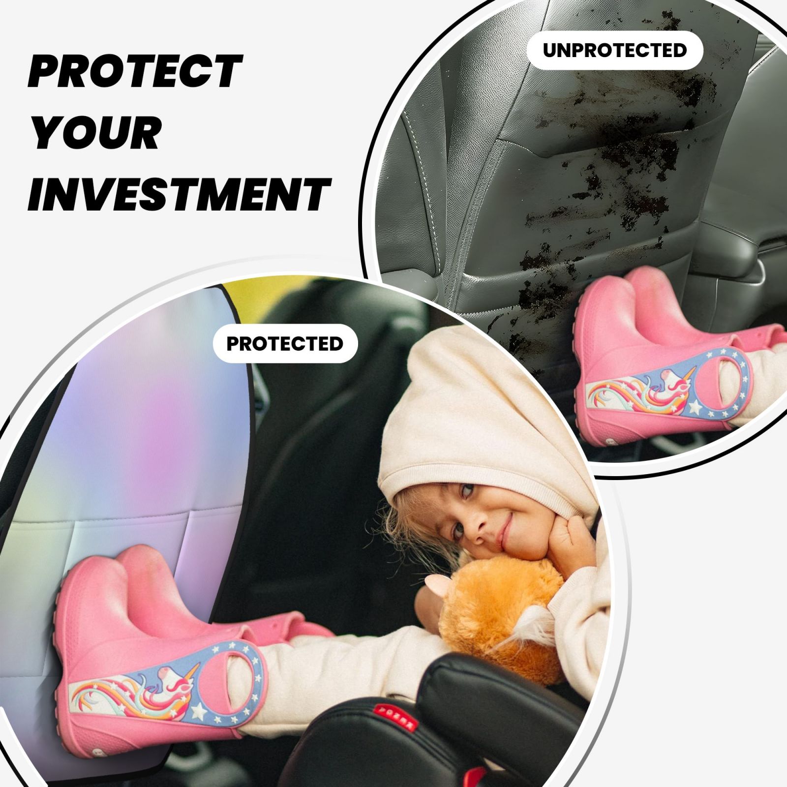 Anti-kick Storage Mat For Car Seats 2 Pcs