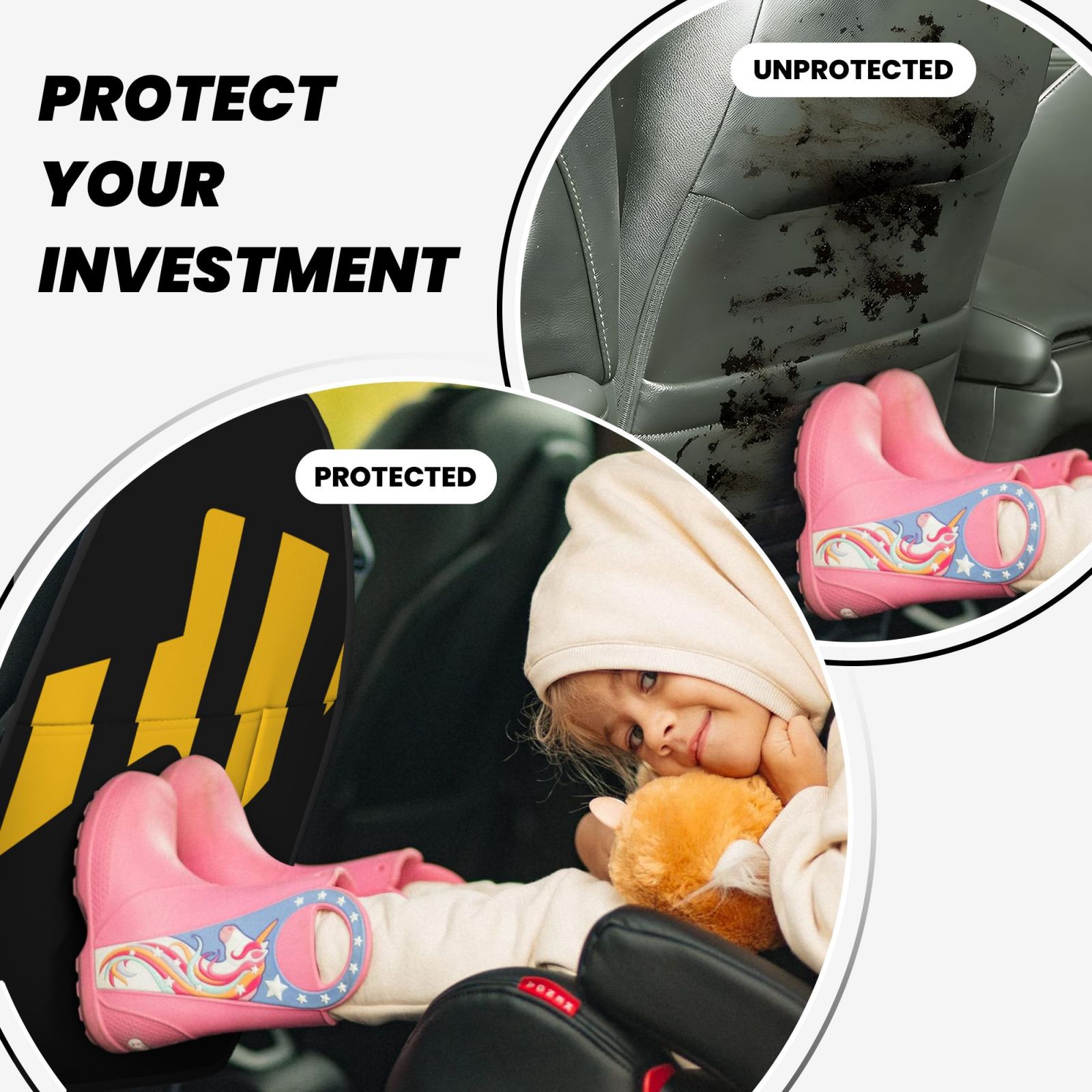 Anti-kick Storage Mat For Car Seats 2 Pcs